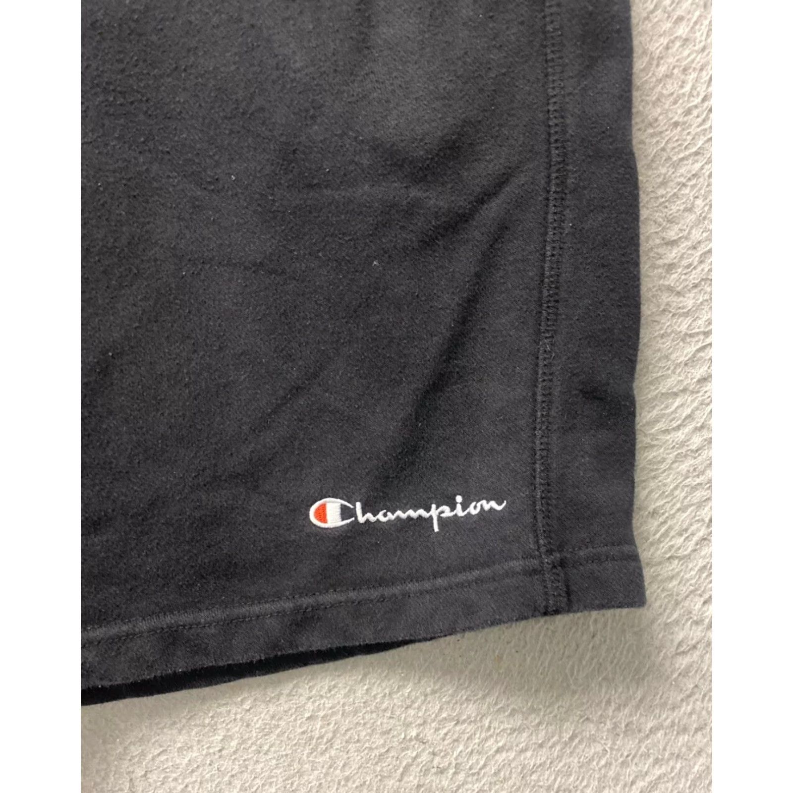 Champion Champion Mens Short L Black Basketball Gym Logo Embroidered Fleece Pocket/113-7 Size US 33 - 2 Thumbnail