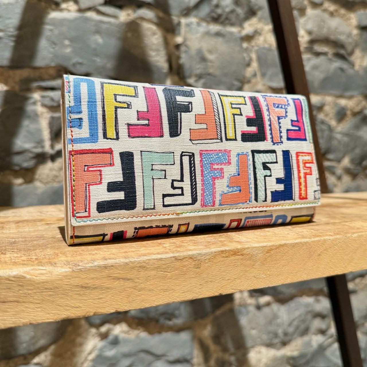 Fendi Fendi Spalmati Zucca FF Multicolour Long Wallet Size ONE SIZE - 3 Thumbnail