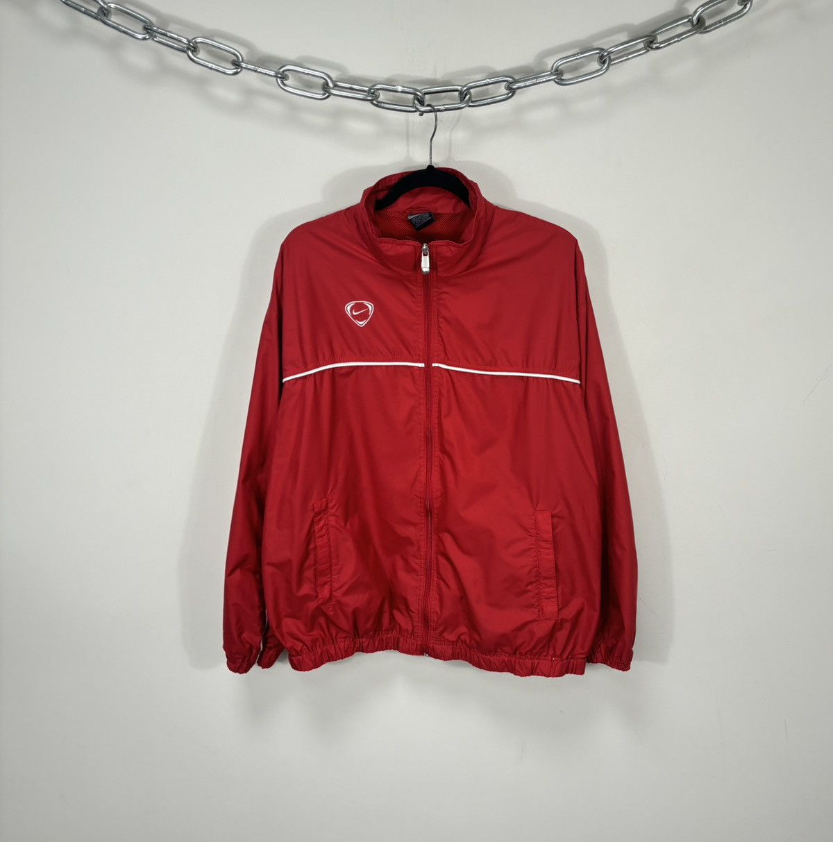 Nike Vintage Nike Y2K Full Zip Red Hype Windbreaker Track Jacket Size US L / EU 52-54 / 3 - 1 Thumbnail