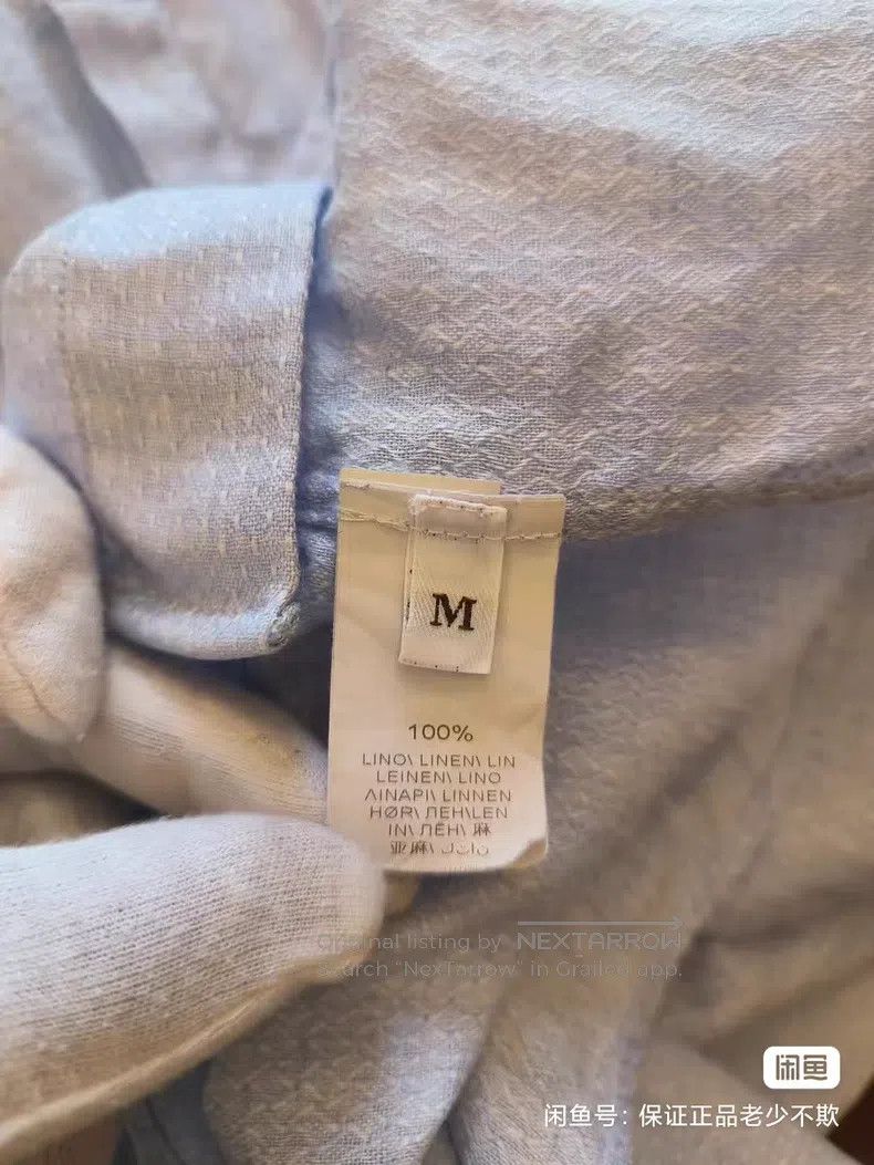 Brunello Cucinelli Brunello Cucinelli Long-Sleeve Crew Neck Linen Shirt, Ligh Size US M / EU 48-50 / 2 - 6 Thumbnail