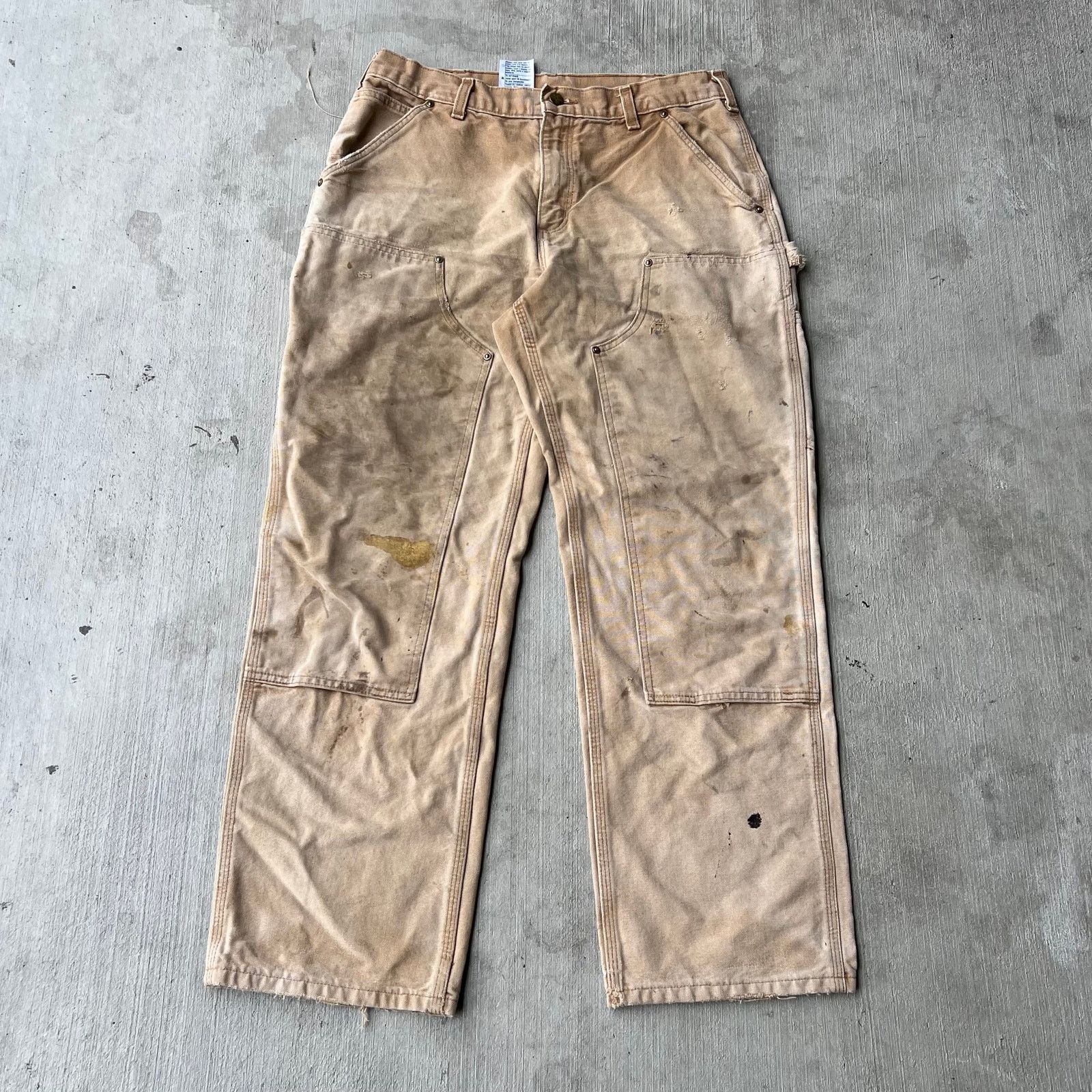 Carhartt × Vintage Carhartt brown double knee work wear carpenter pants Size US 32 / EU 48 - 1 Thumbnail