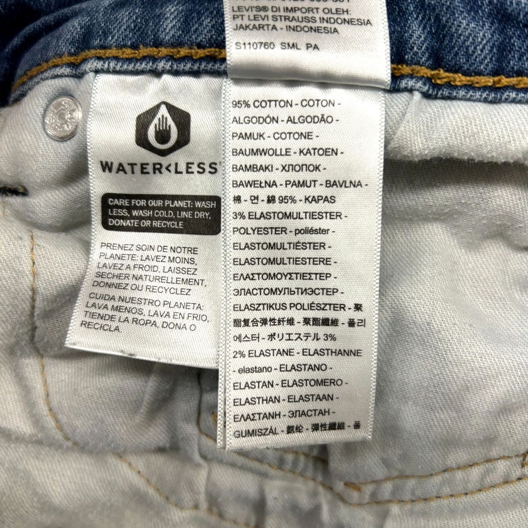 Levi's Levi's 511 Jeans Mens 34x30 Blue Skinny Slim Medium Wash Stretch Denim Size US 34 / EU 50 - 3 Thumbnail