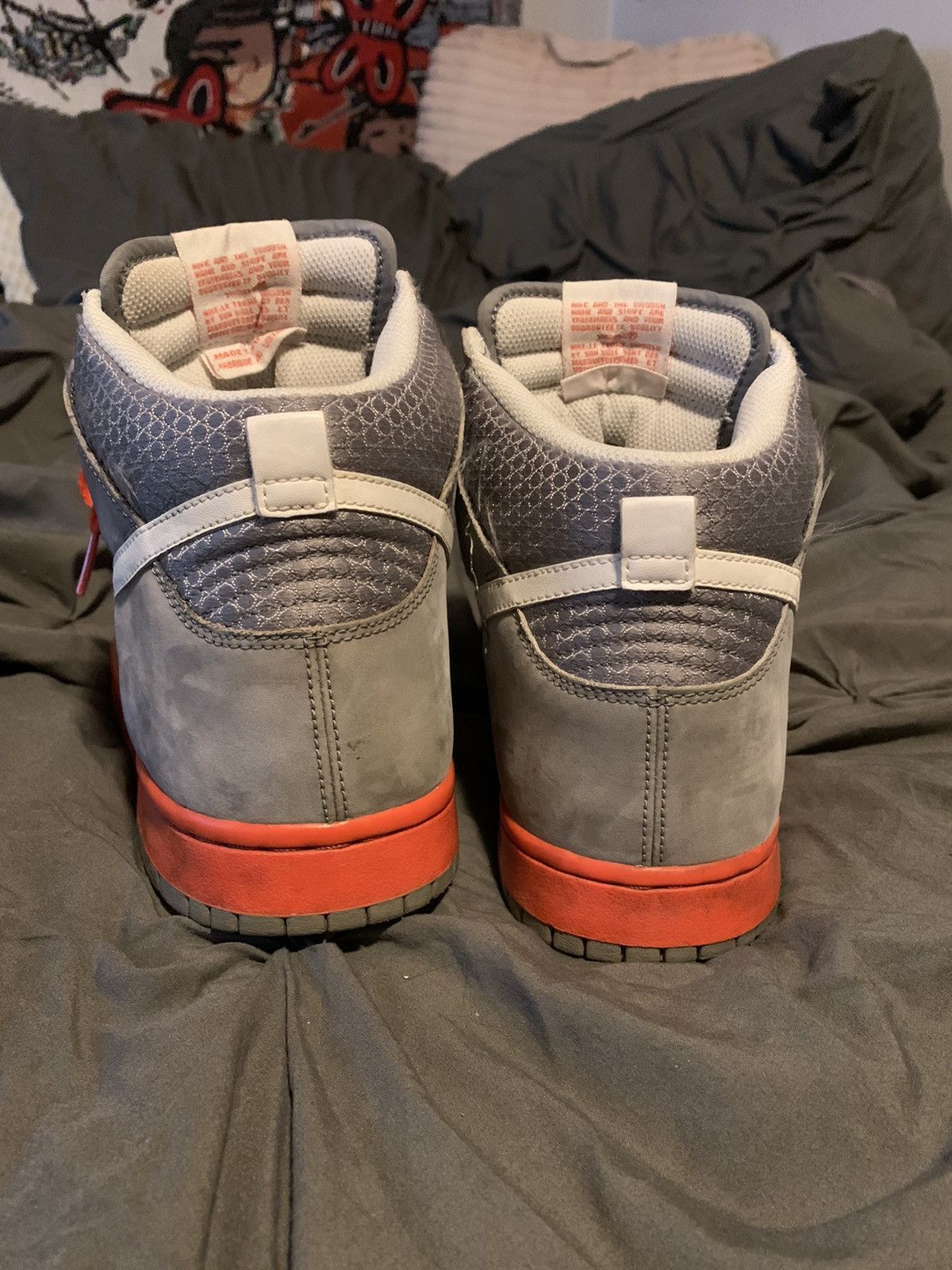 Nike Nike Dunk High “UnPigeon” Light Charcoal Orange Size US 10 / EU 43 - 3 Thumbnail