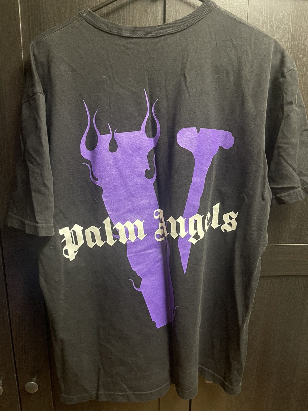 Vlone x Palm Angels Purple & Black T-shirt Mens - VLONE