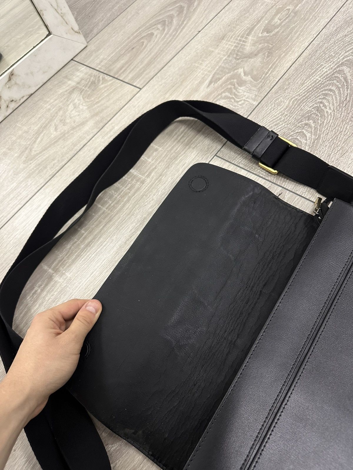 Ermenegildo Zegna Ermenegildo Zegna Leather Shoulder Bag Size ONE SIZE - 4 Thumbnail
