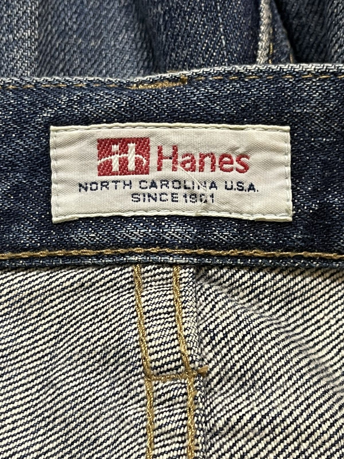 Hanes Vintage 90s Hanes Faded Wash Distressed Style Baggy Jeans Size US 35 - 9 Thumbnail