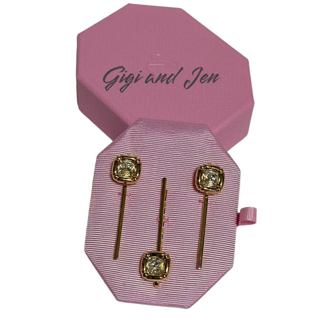Swarovski Swarovski Dulci Crystal Gold plated 3-Piece Hairpin Set Size ONE SIZE - 3 Thumbnail