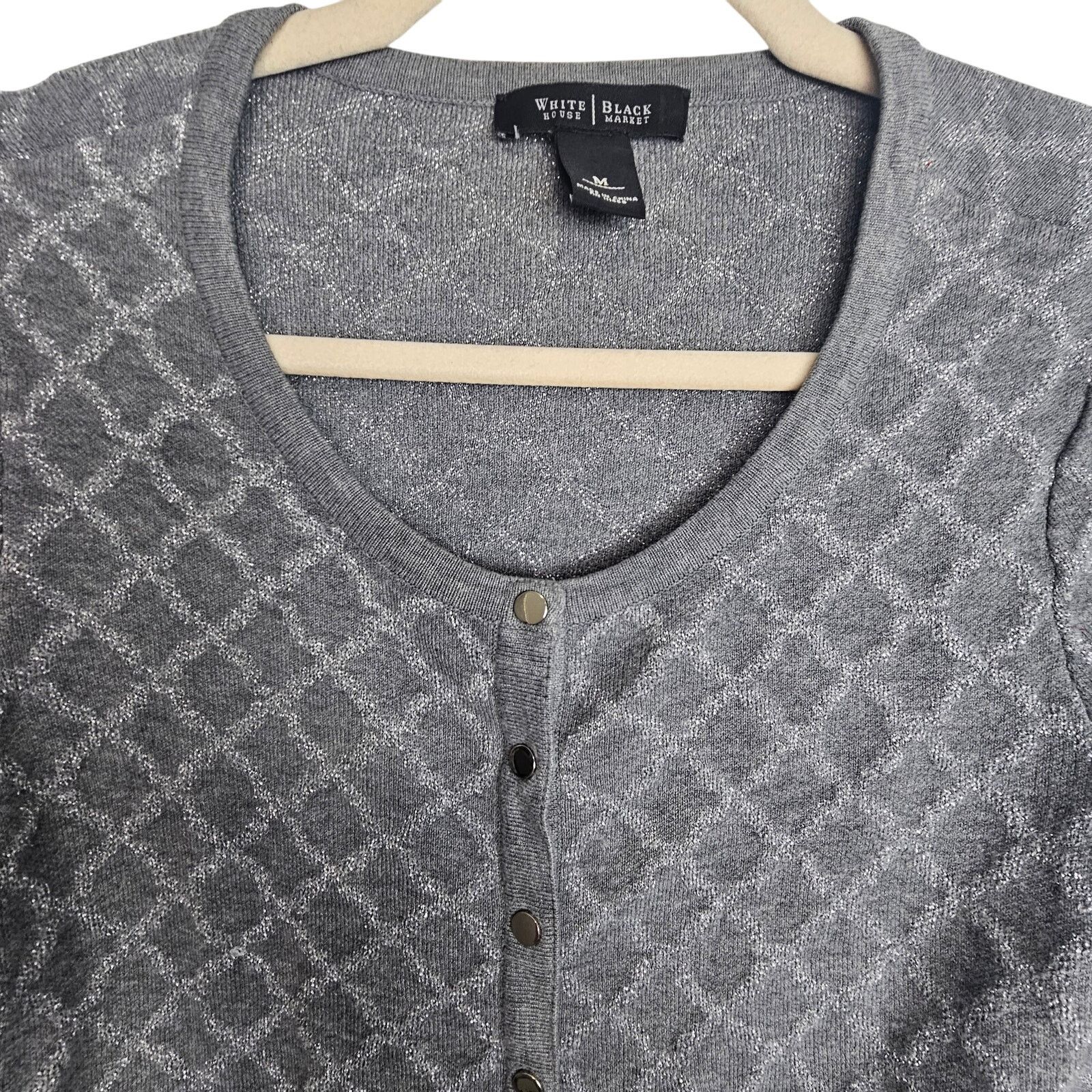 White House Black Market White House Black Market Cardigan Sweater Size M Snap Front Size M / US 6-8 / IT 42-44 - 2 Thumbnail