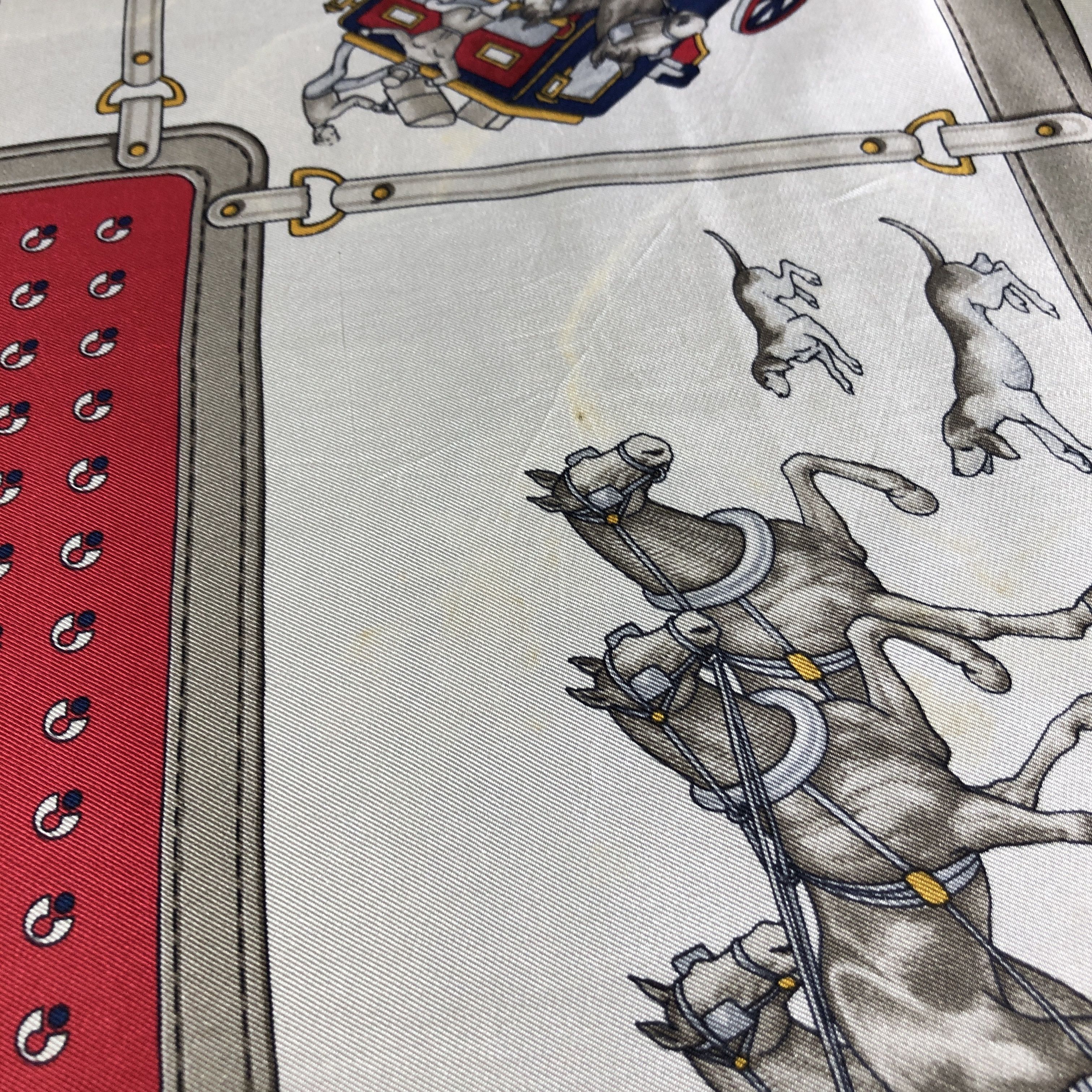 Japanese Brand Classic Carriage Hand Rolled Silk Scarf M1019 Size ONE SIZE - 13 Thumbnail