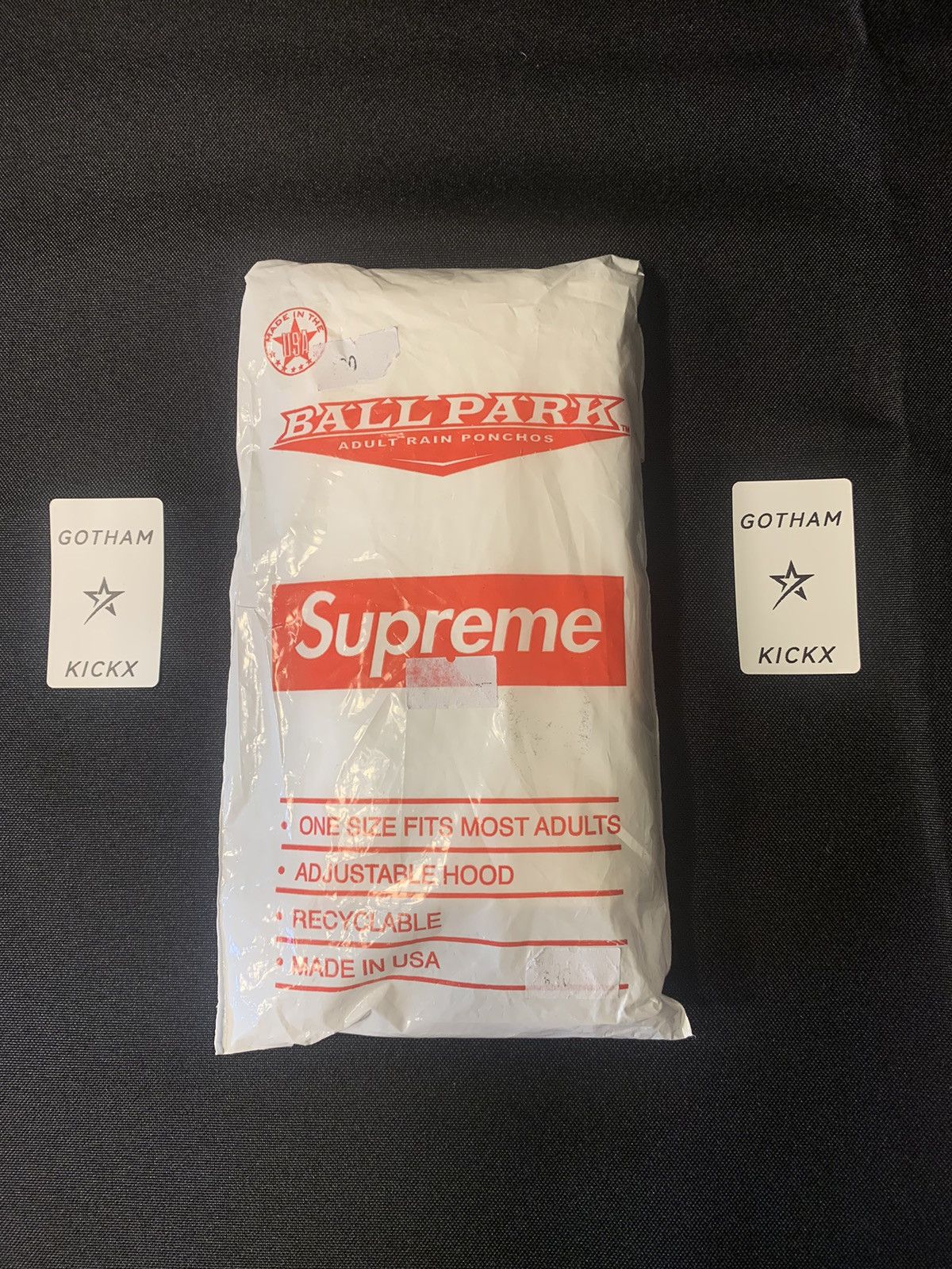 Hypebeast Supreme Box Logo BallPark Rain Poncho Size ONE SIZE - 2 Thumbnail