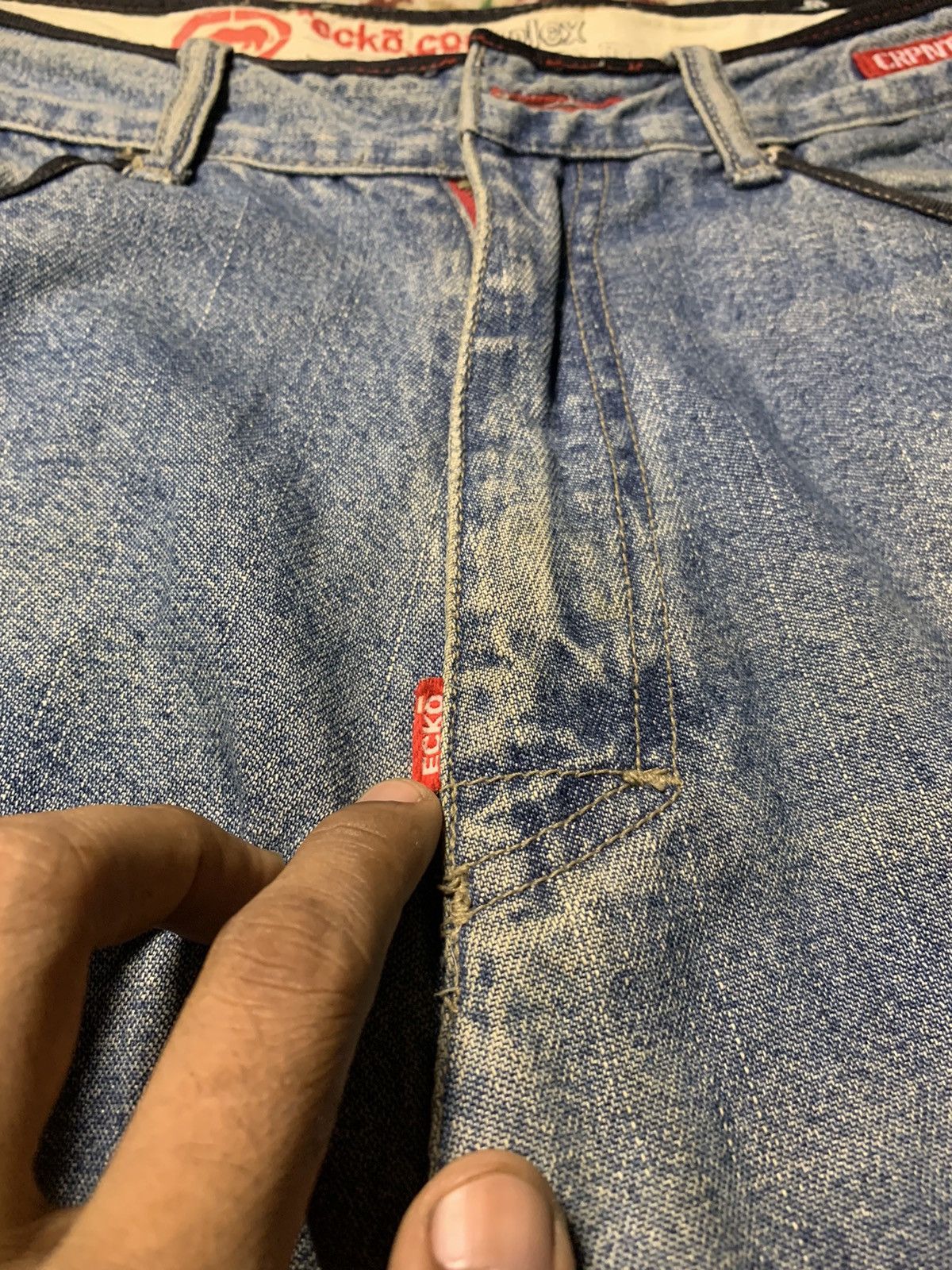 Ecko Unltd. 🔥BAGGY🔥ECKO CARPENTER BAGGY DENIM PANT VERY WORN Size US 30 / EU 46 - 6 Thumbnail