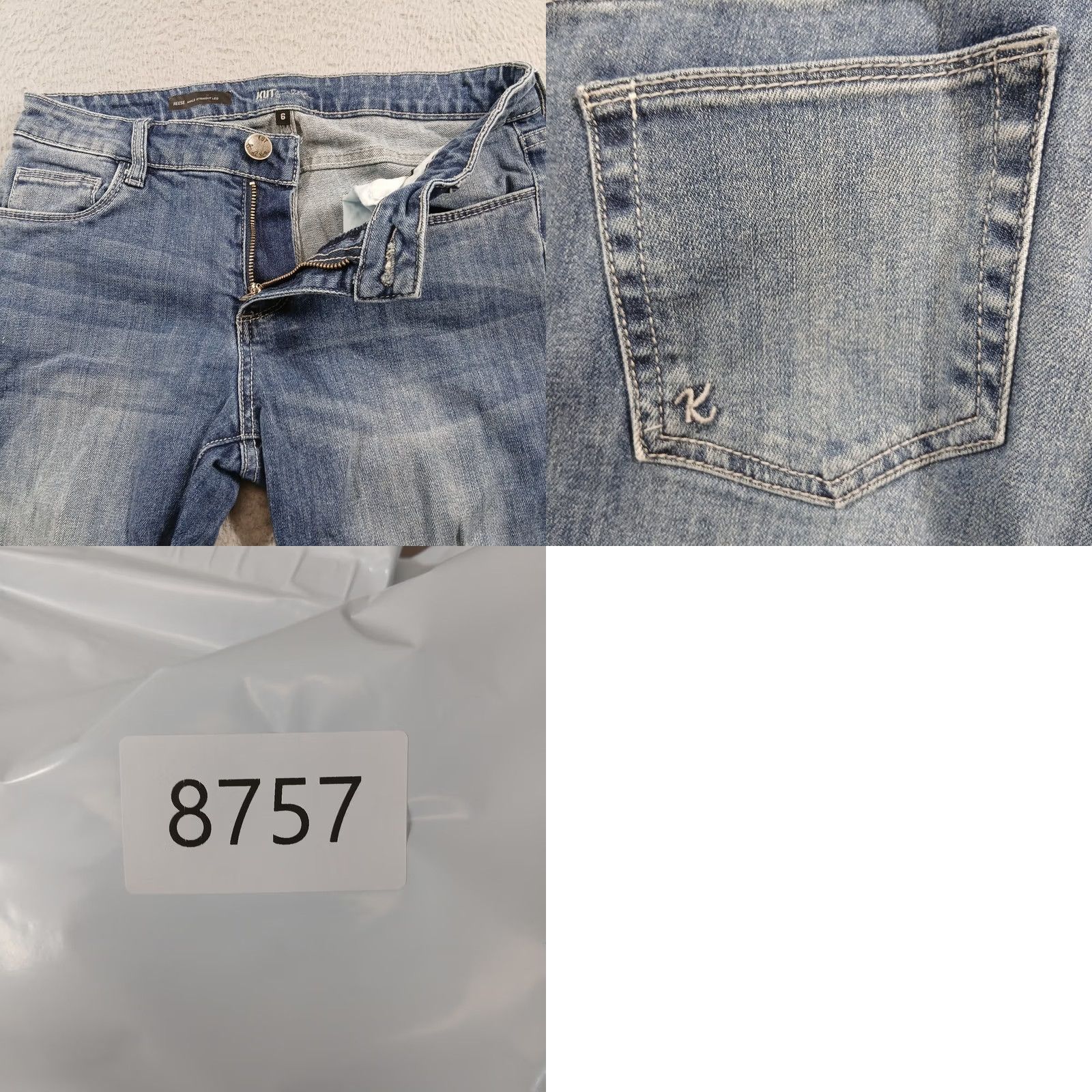 Vintage KUT from the Kloth Reese Straight Leg Ankle Jeans 6 Medium Wash Cotton Blend Size 28" / US 6 / IT 42 - 8 Thumbnail