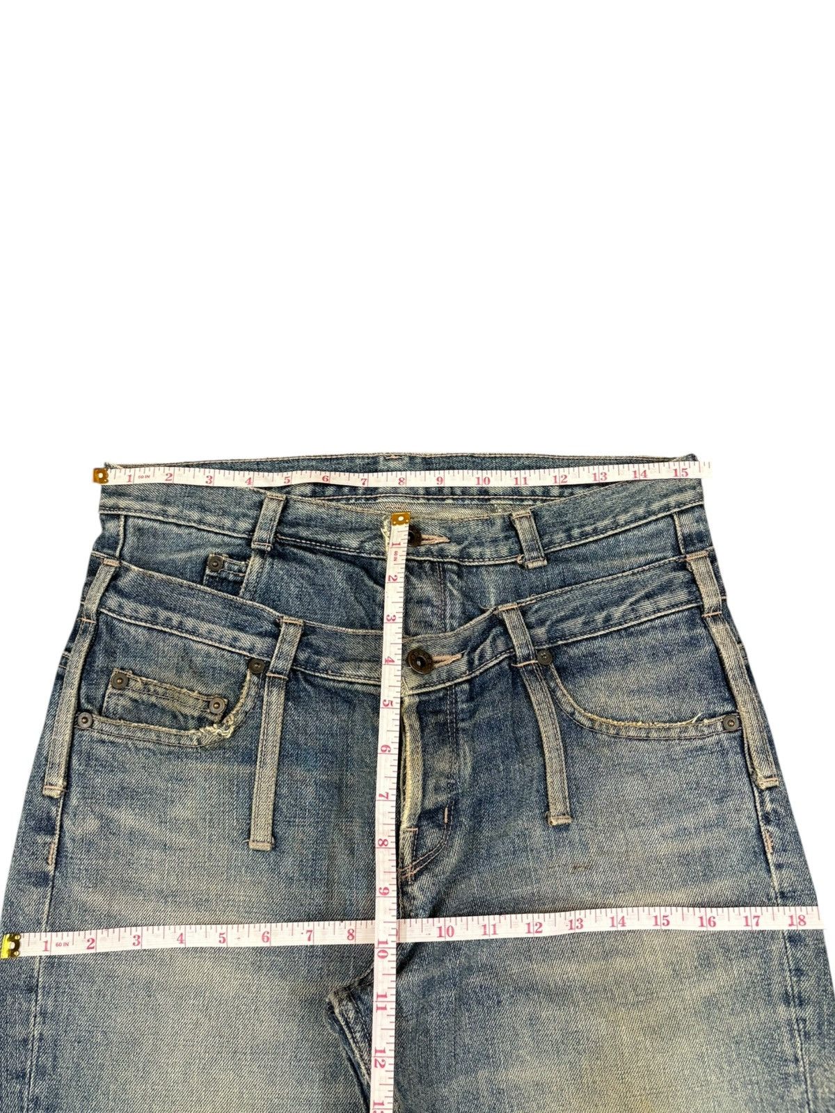 Japanese Brand Vintage Japanese Brand Double Waist Mud Wash Distressed Jean Size US 30 / EU 46 - 13 Thumbnail