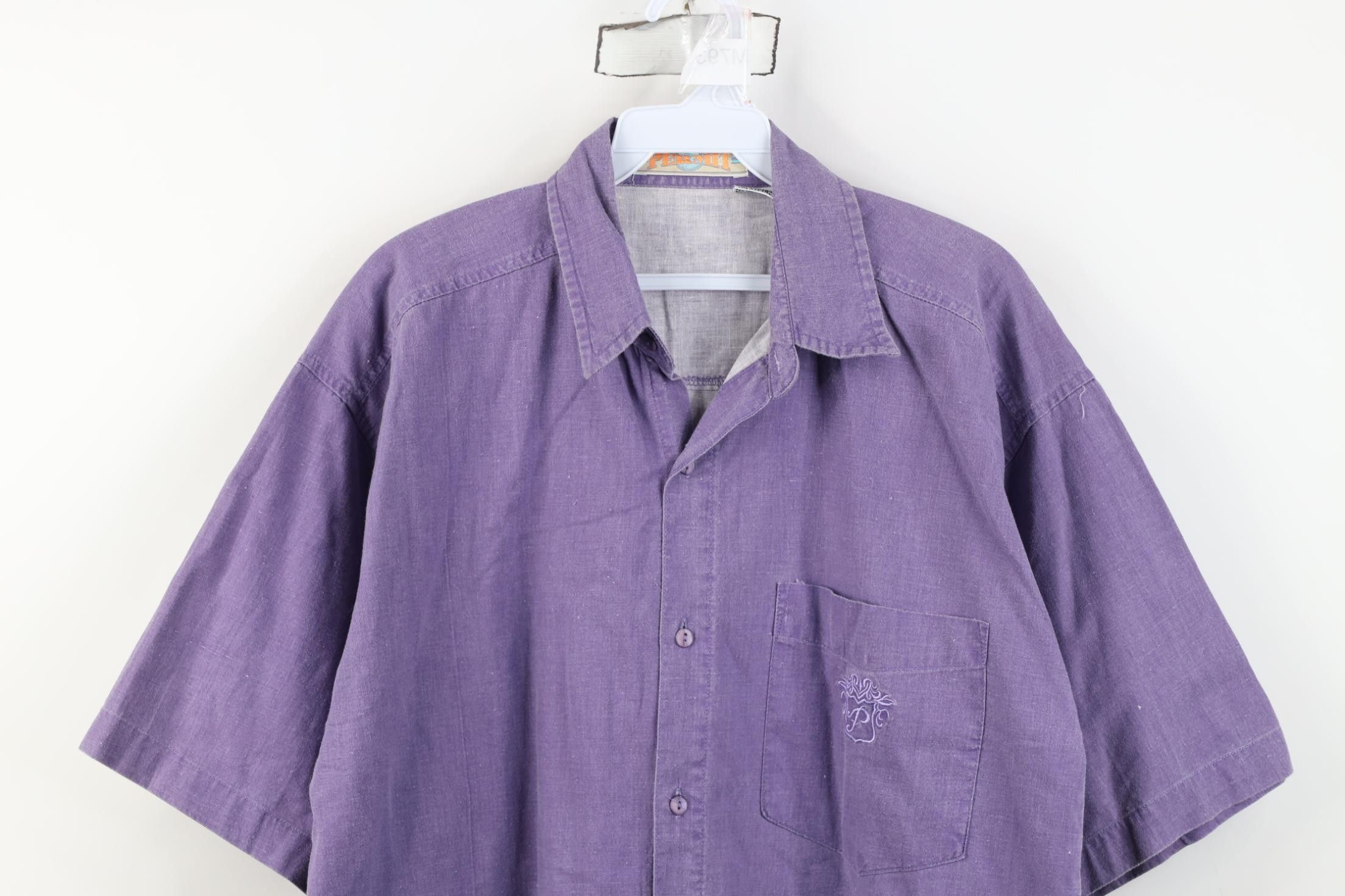 Vintage Vintage 90s Streetwear Stonewash Short Sleeve Button Shirt Size US M / EU 48-50 / 2 - 2 Thumbnail