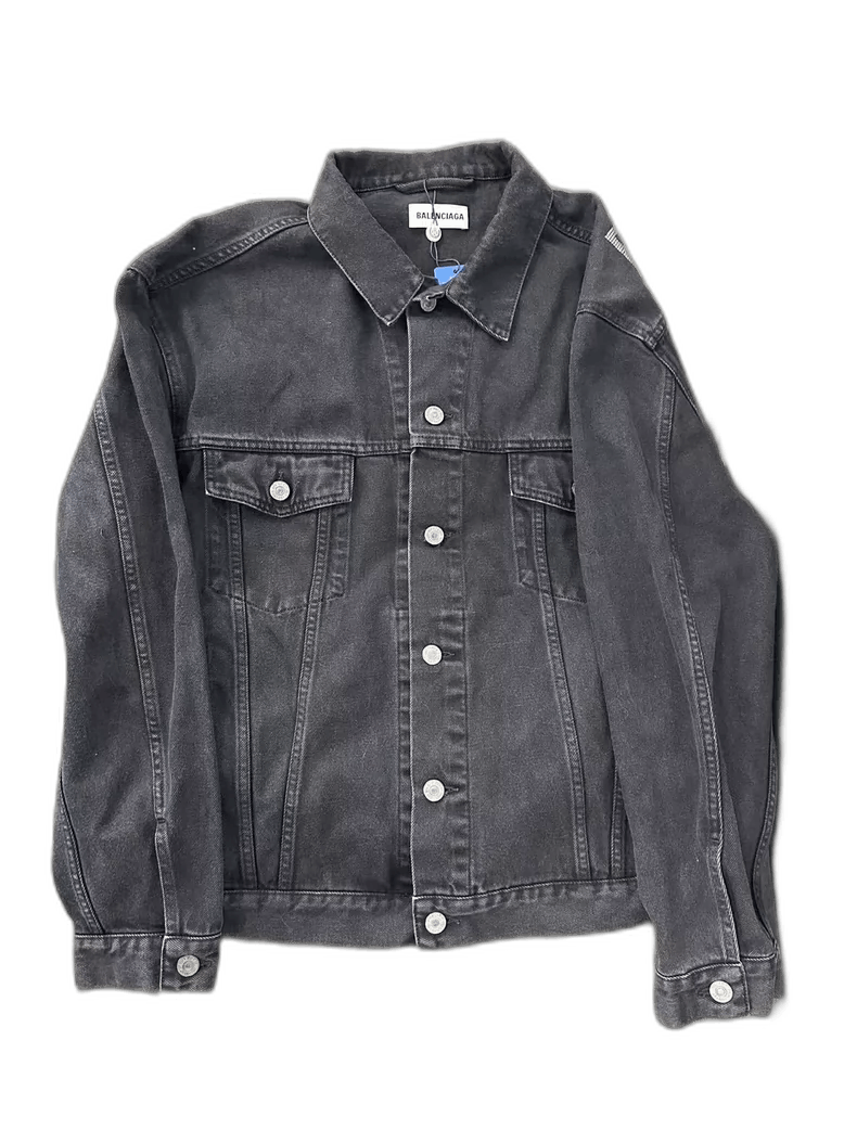 Balenciaga Balenciaga Black Crystal Denim Jacket Size US L / EU 52-54 / 3 - 1 Thumbnail