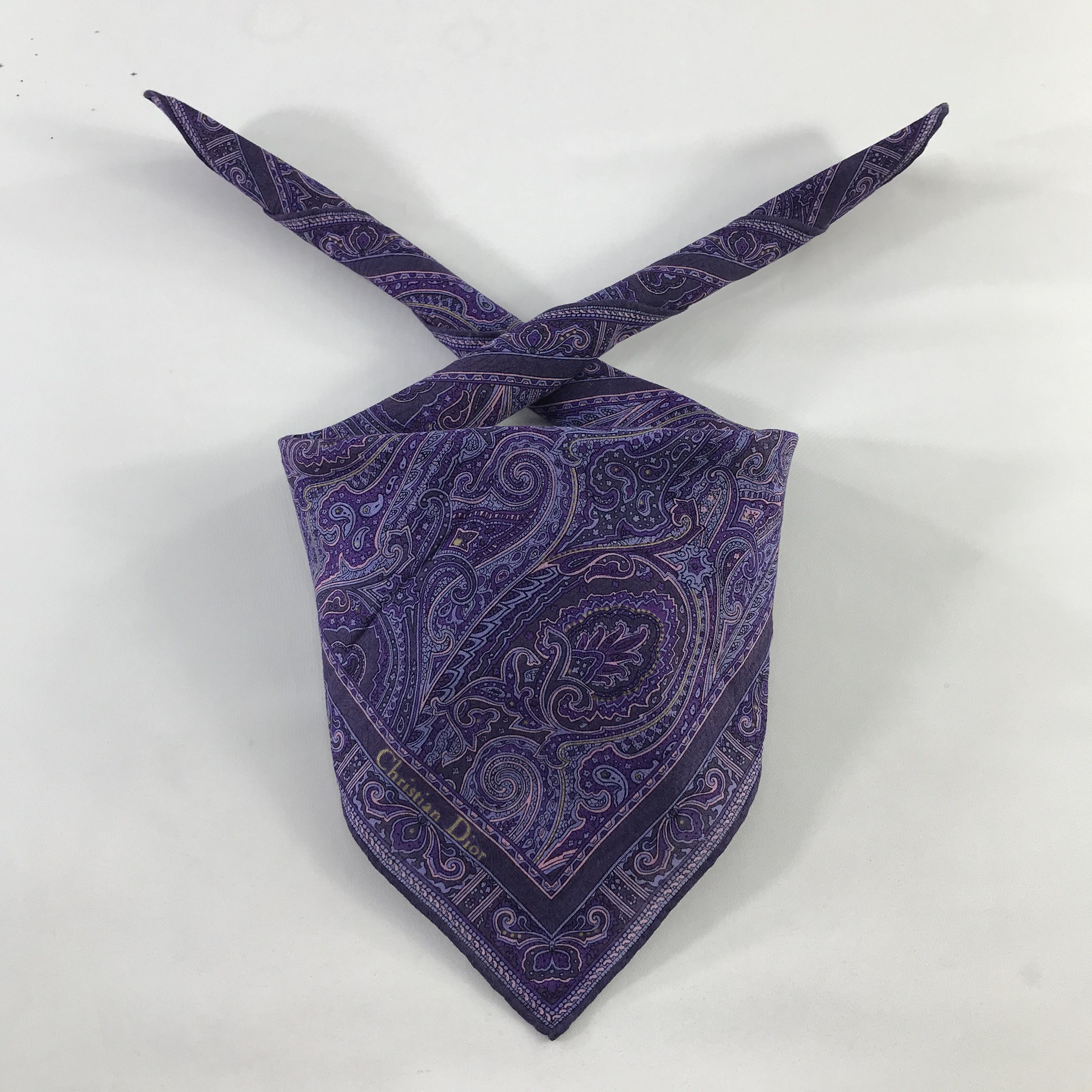 Christian Dior Monsieur × Vintage Christian Dior Bandana / Handkerchief / Neckerchief - S513 Size ONE SIZE - 3 Thumbnail