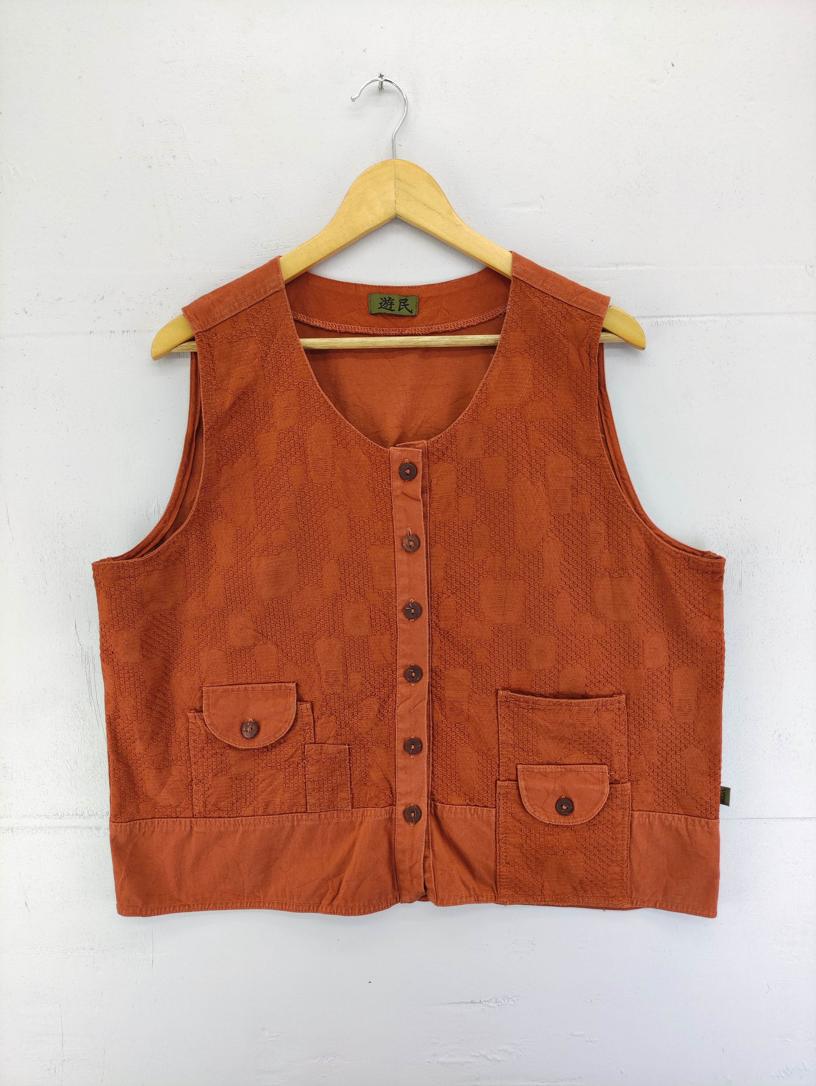 Japanese Brand Vintage Vest Button Up Double Poket Size US L / EU 52-54 / 3 - 1 Thumbnail