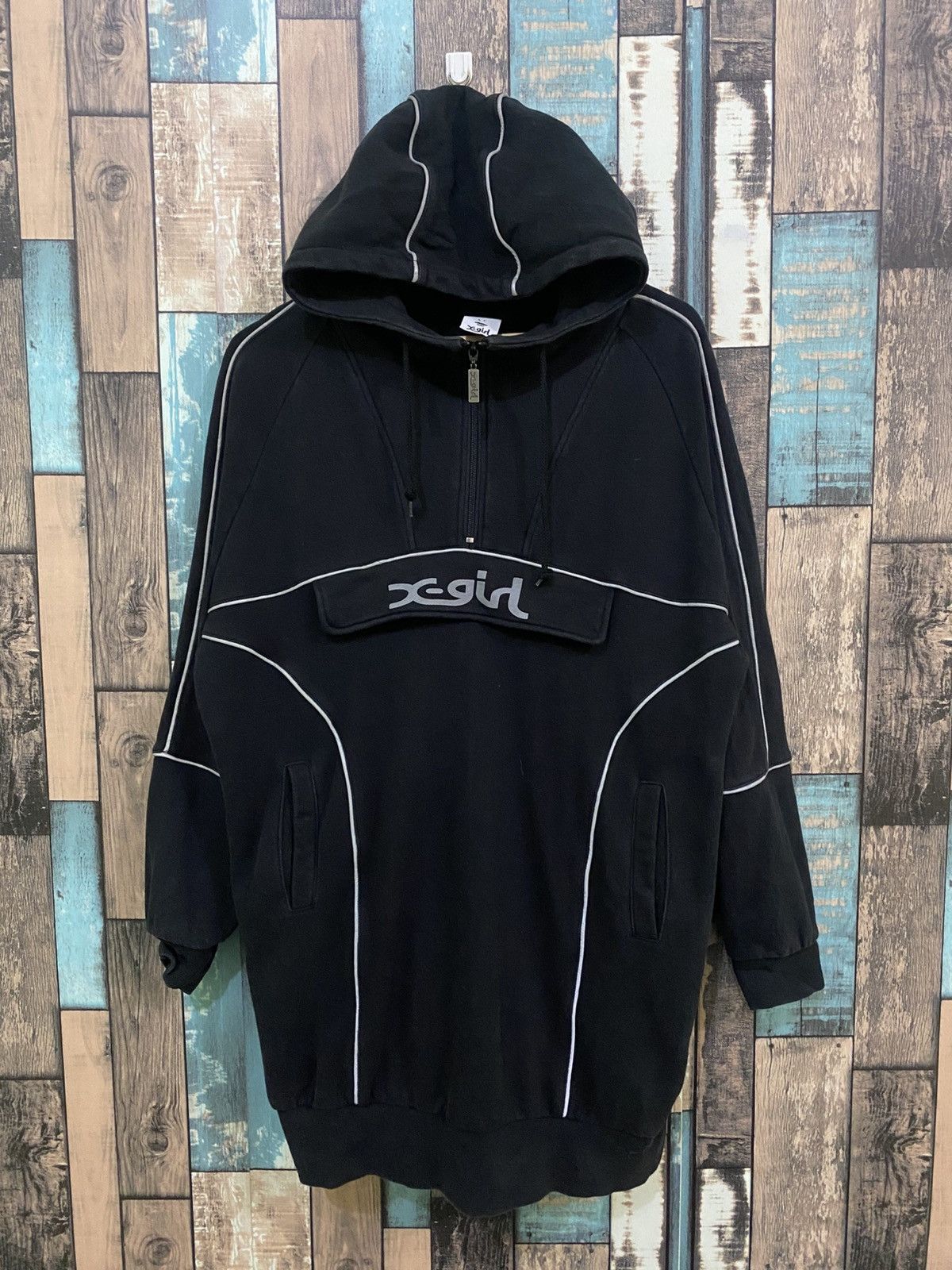 Japanese Brand Japanese Brand x-girl reflective line anorax hoodie Size US M / EU 48-50 / 2 - 1 Thumbnail