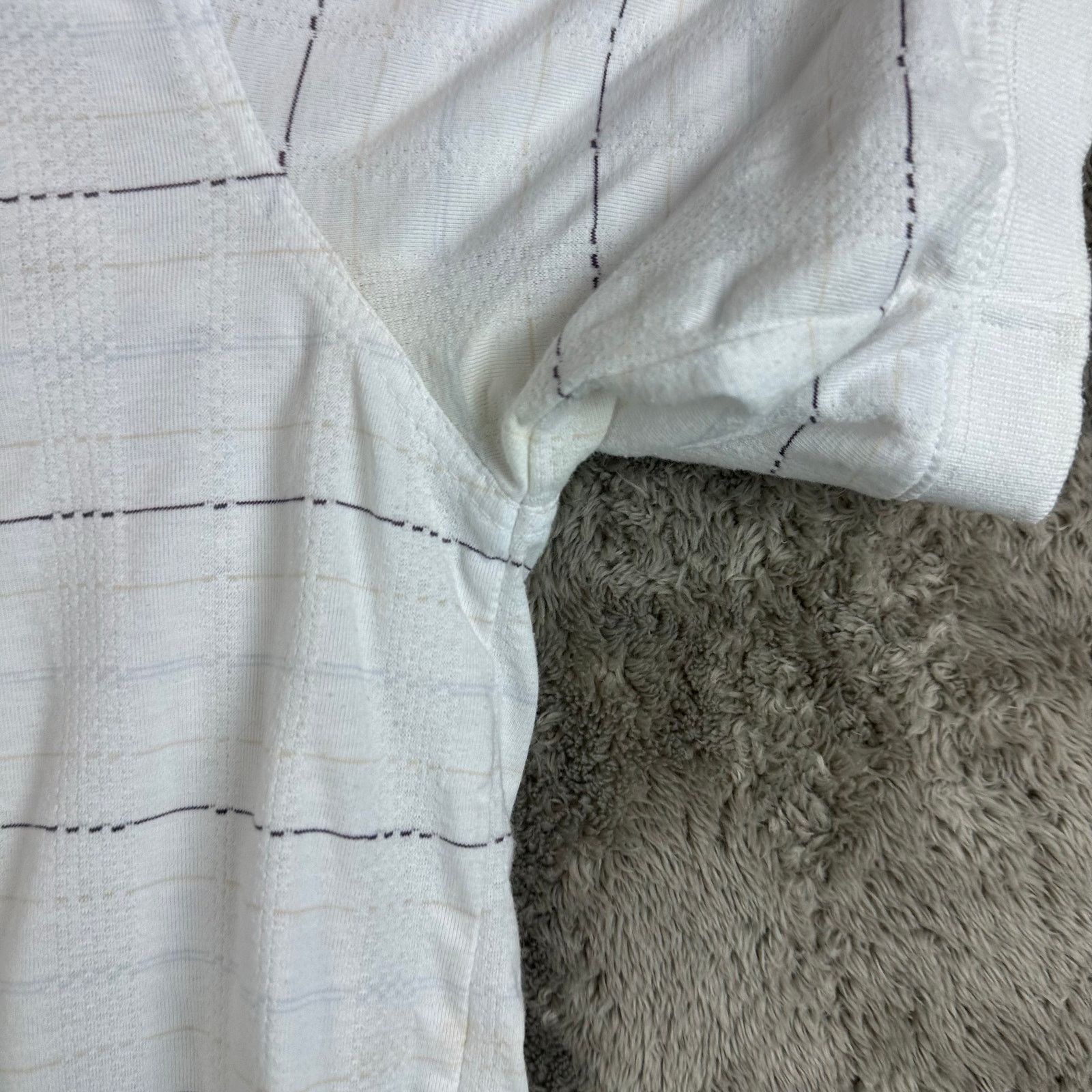 Other Vintage Banded Polo Shirt White Stripe Men's XL Knit Size US XL / EU 56 / 4 - 4 Thumbnail