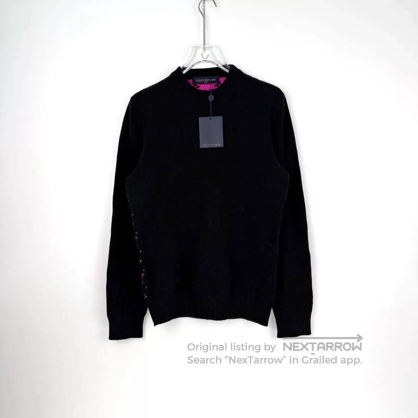 Louis Vuitton LV Black Pink Print Cashmere Sweater M. Size US M / EU 48-50 / 2 - 3 Thumbnail