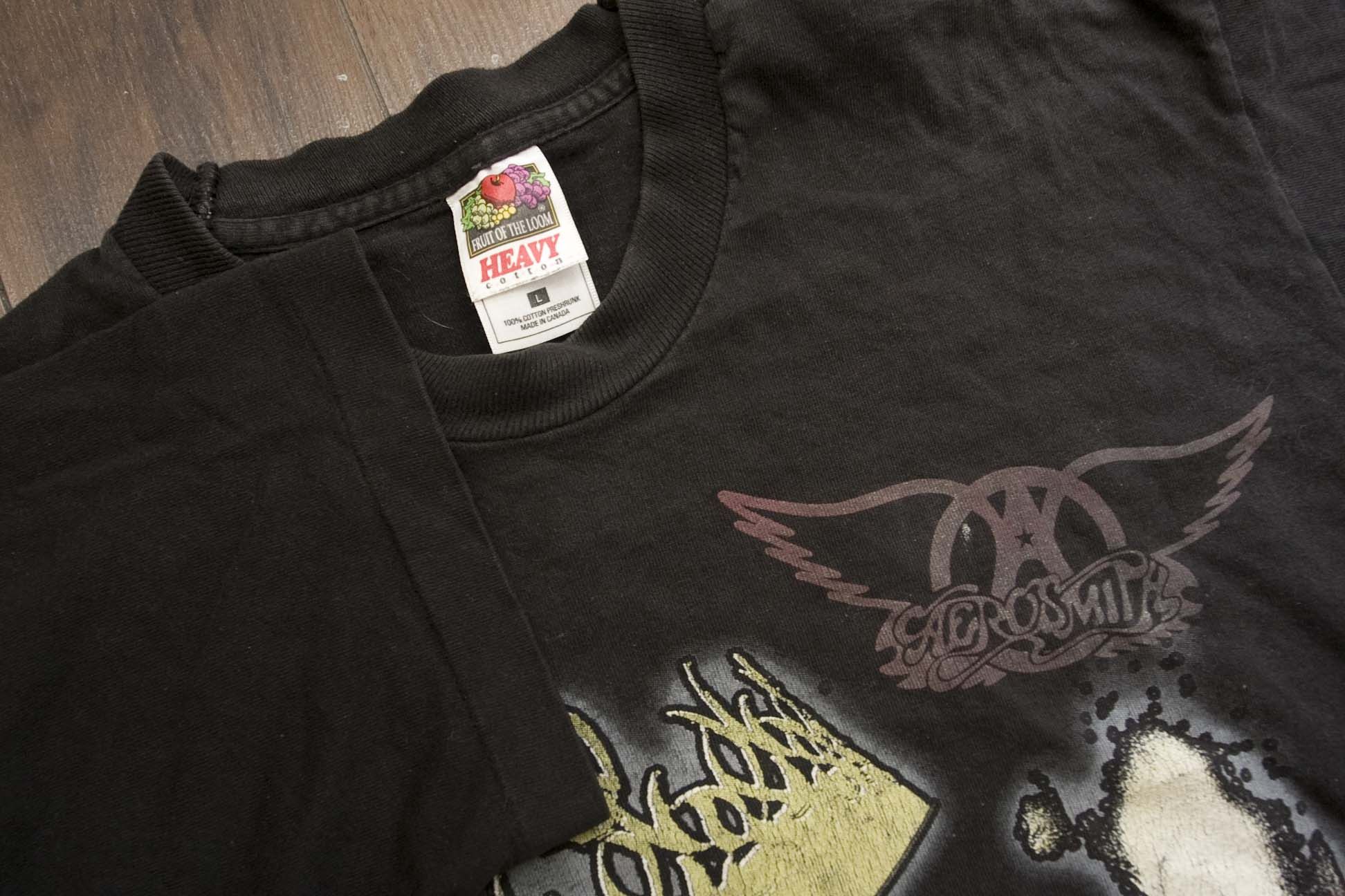 Vintage Aerosmith T Shirt Nine Live Tour 1997 Size L Vintage Size US L / EU 52-54 / 3 - 6 Thumbnail