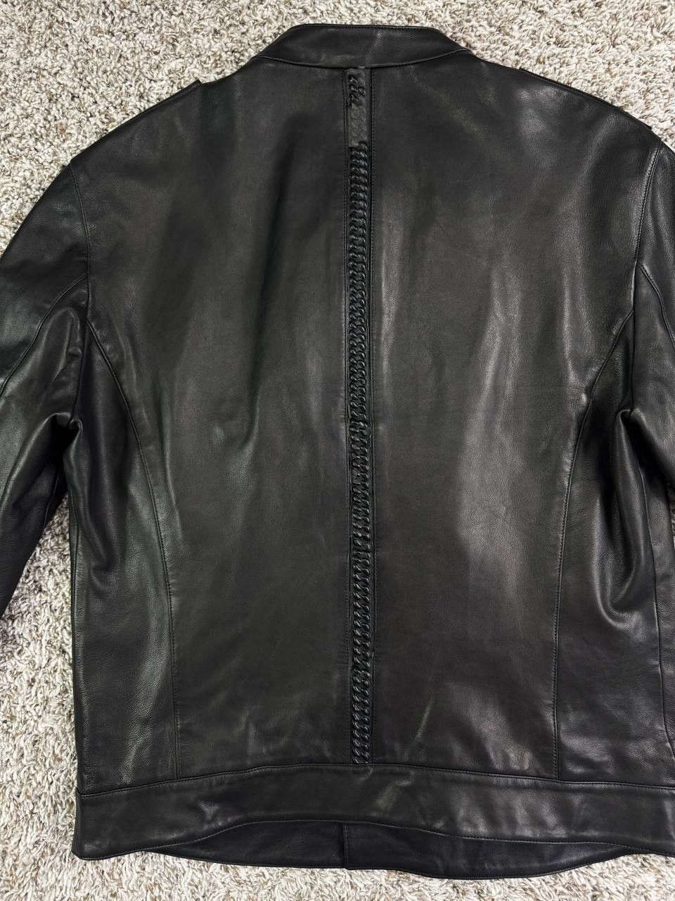 Versace Versace Collection Leather Moto Jacket Braided Accents Size US L / EU 52-54 / 3 - 19 Thumbnail