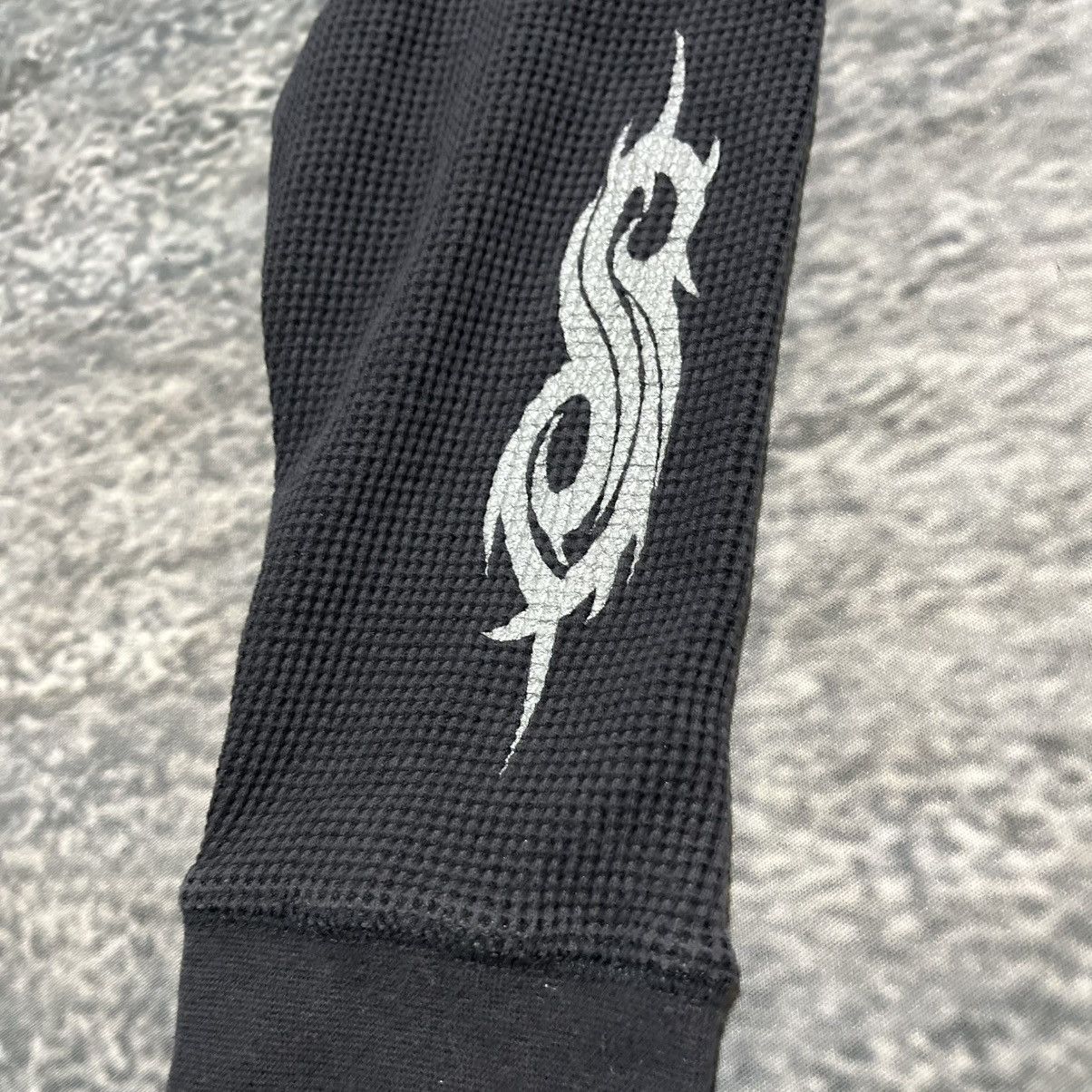 VINTAGE SLIPKNOT SIZE MEDIUM WAFFLE KNIT THERMAL Y2K GRUNGE