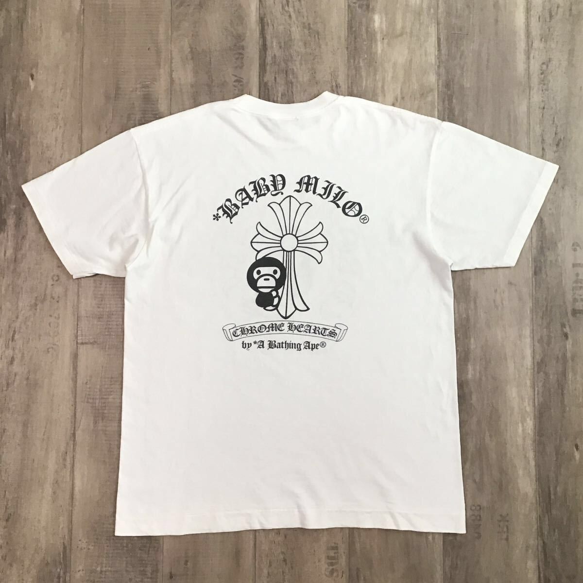 BAPE × Chrome Hearts T-shirt shops White