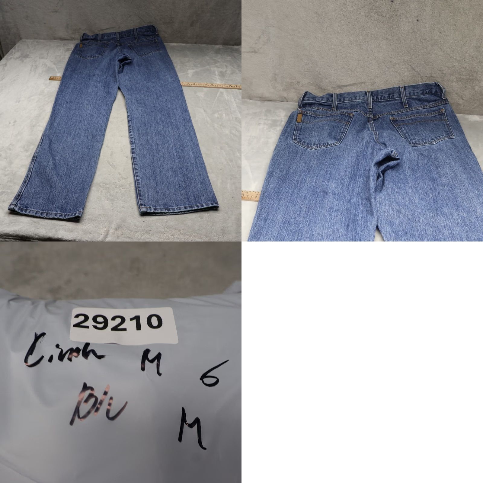 Denime Cinch Jeans Mens 32X36 Medium Wash Denim Western Straight Green Label Rigid Size US 34 / EU 50 - 8 Thumbnail
