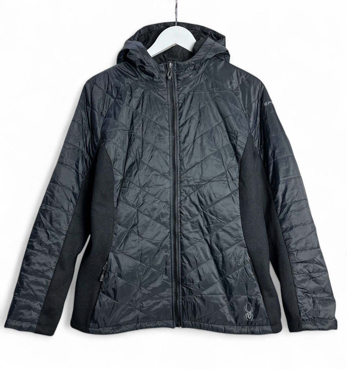 Spyder Spyder Women's Logo Jacket Hooded Zipper Size L Size L / US 10 / IT 46 - 1 Thumbnail