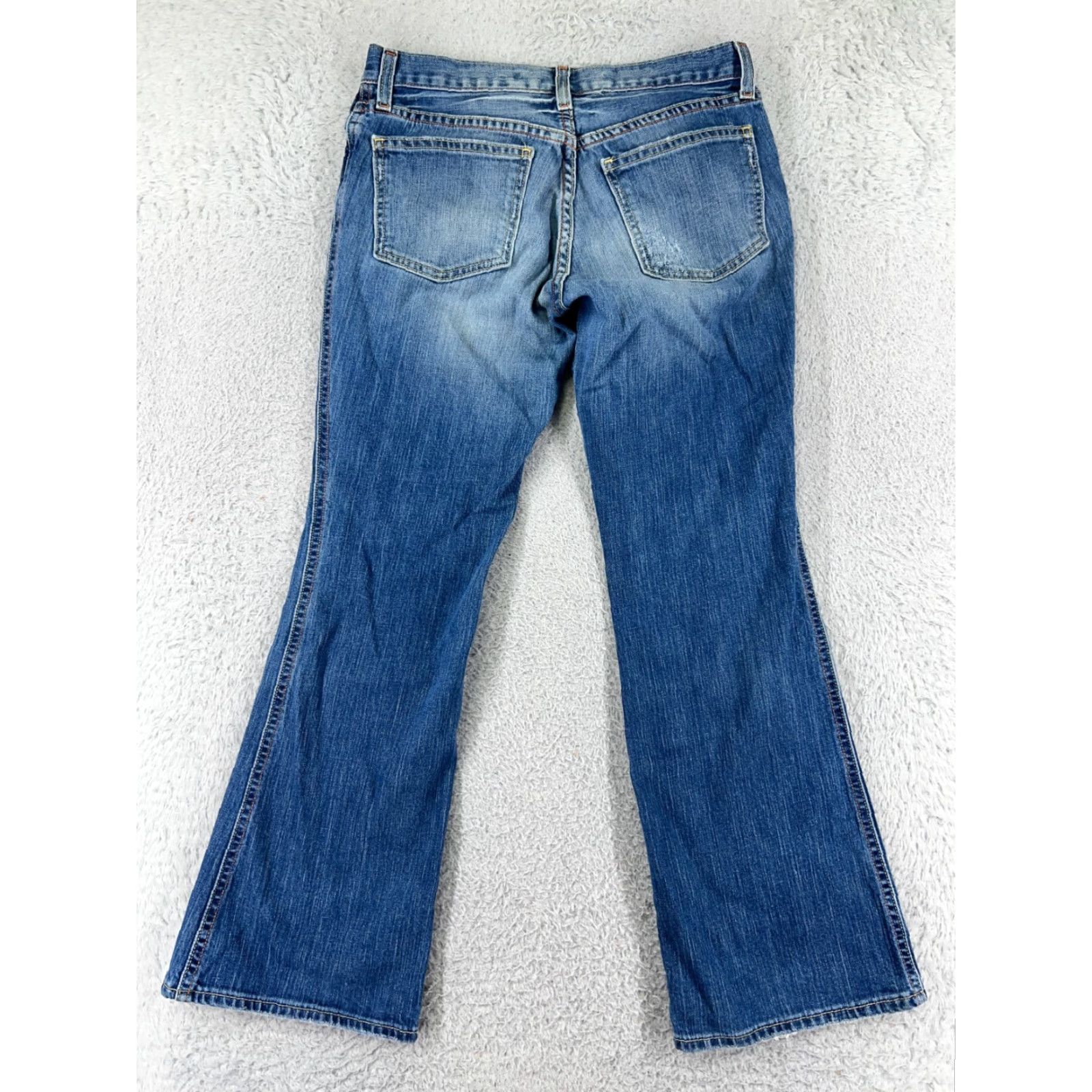 Gap GAP Jeans Women 27 Blue Denim Bootcut Low Rise Distressed Cotton Size 27" / US 4 / IT 40 - 2 Thumbnail