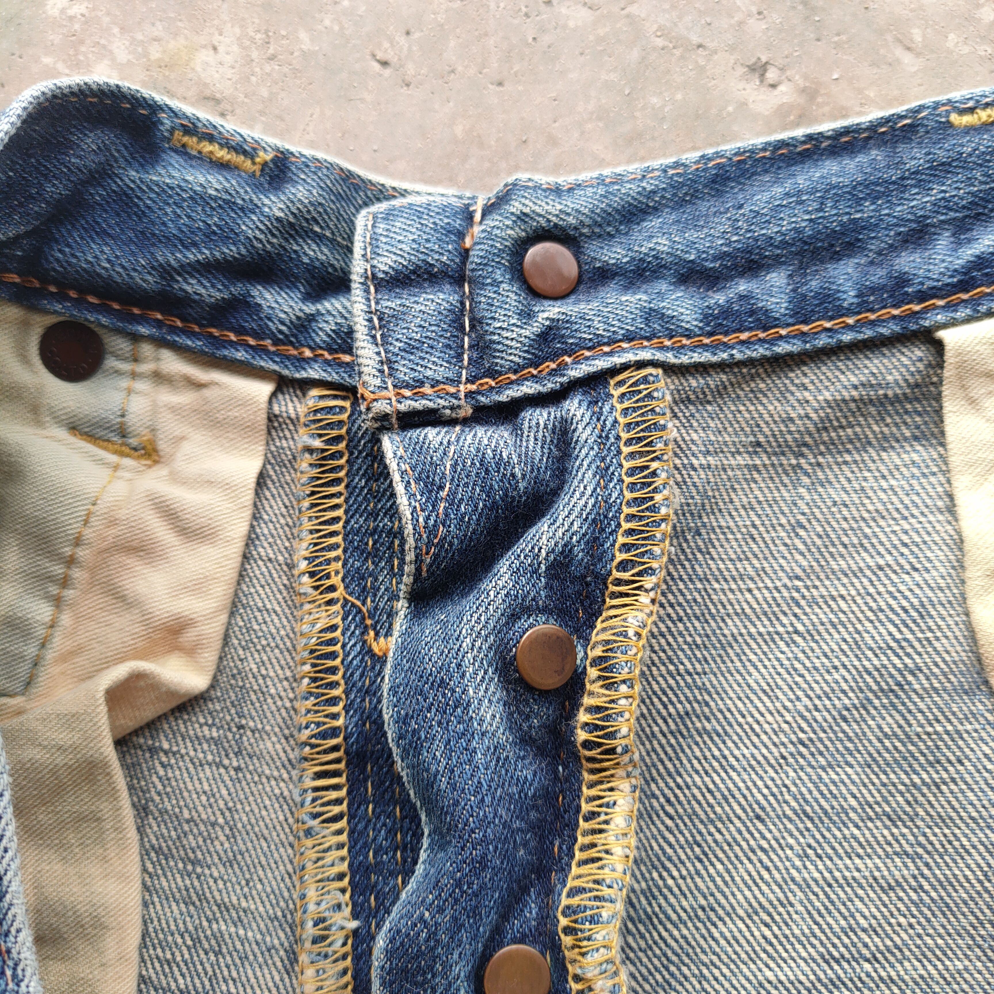 Edwin # VINTAGE EDWIN 505 FADED OREN TAG RIPPED JEAN PANTS Size US 34 / EU 50 - 10 Thumbnail