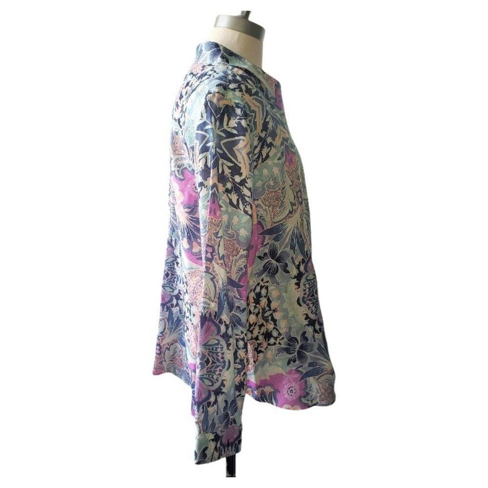 Chicos CT1682 Chico's NWOT Floral Pastel Button Down Shirt 2 Size L / US 10 / IT 46 - 3 Thumbnail