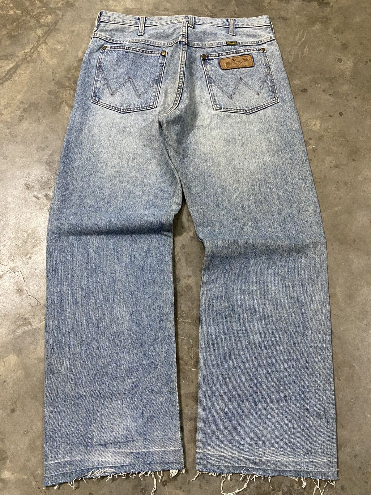 Vintage Wrangler Blue Bell Selvedge Washed Blue @257