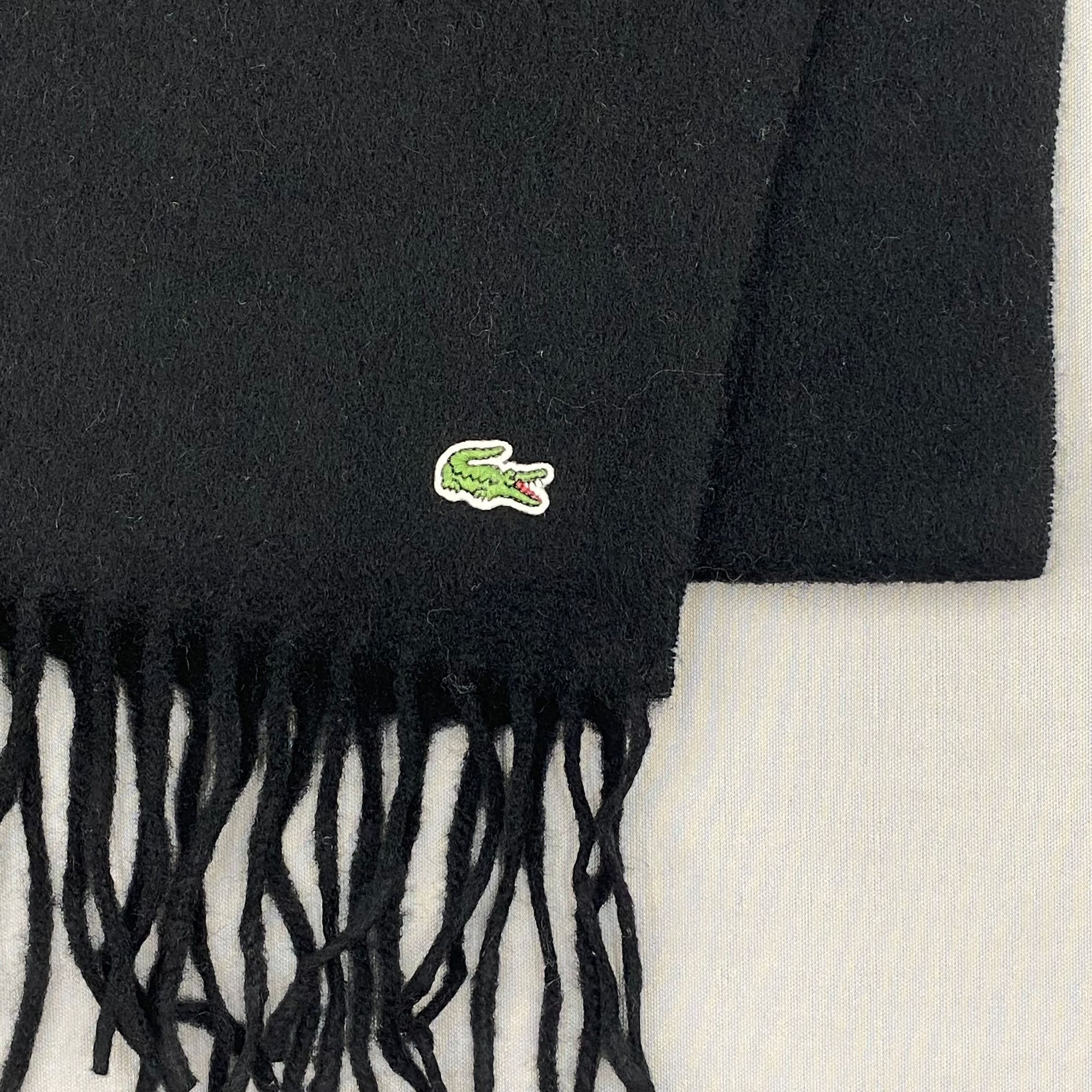 Lacoste Vintage Lacoste Scarf Muffler Wool Fringe Winter Scarves Size ONE SIZE - 4 Thumbnail