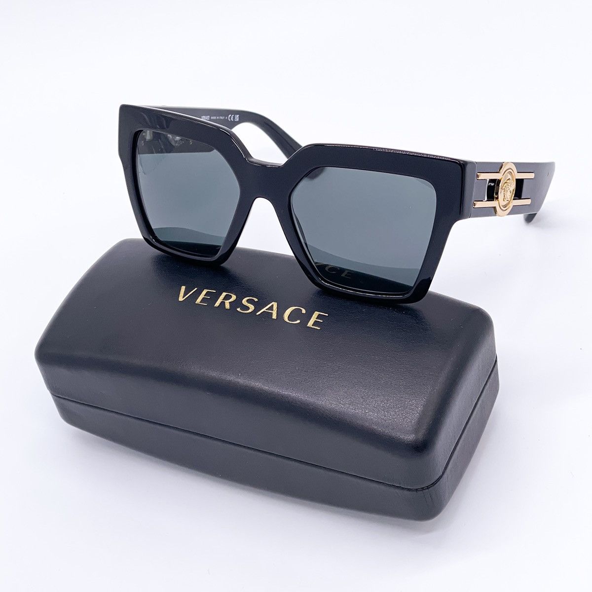 image of New Versace Ve4458 Gb1/87 Unisex Sunglasses Mod 4458 Black, Women's