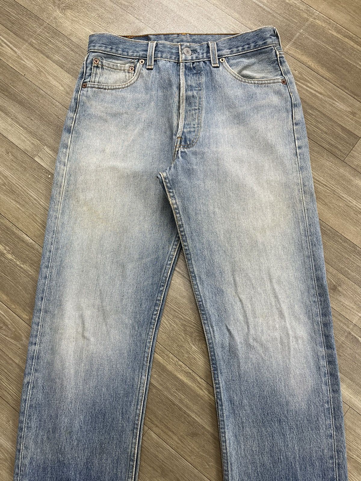 Levi's Vintage Clothing 🇺🇸1990s Vintage Levis 501 30x34 Straight Leg Blue Jeans Size US 30 / EU 46 - 2 Thumbnail