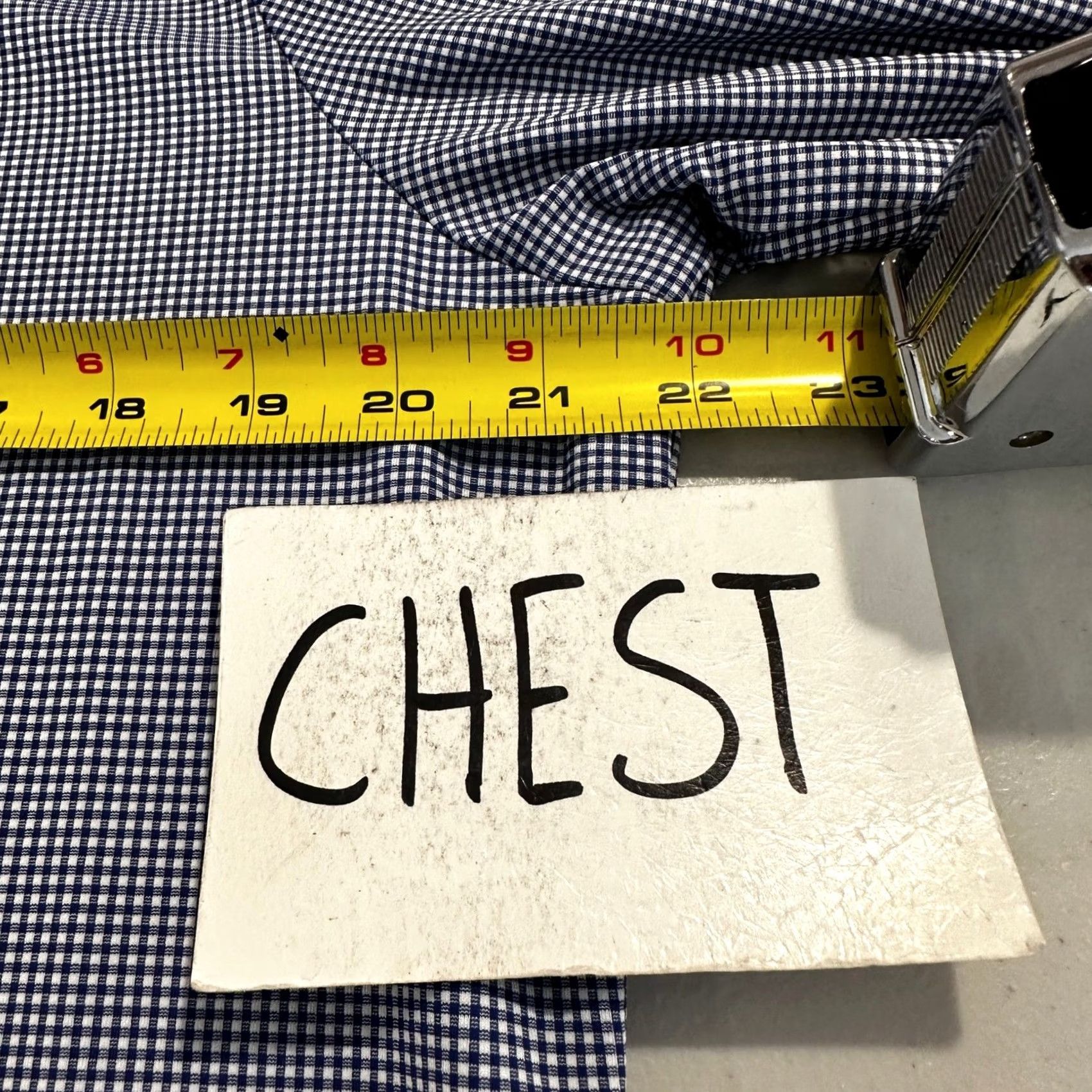 Mizzen+Main Mizzen+Main Spinnaker Shirt Gingham Trim Fit Navy White Button-Up Long Sleeve Mens XL Size US XL / EU 56 / 4 - 6 Thumbnail