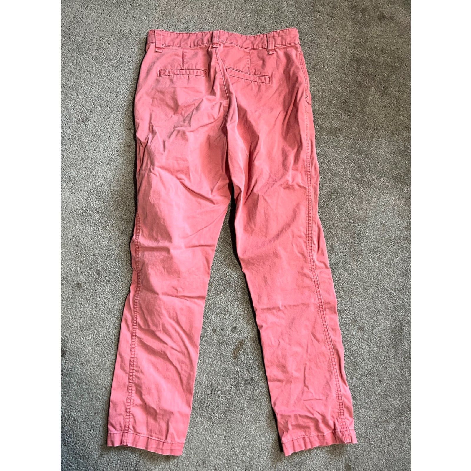 Gap Gap Pink Chino Pants Women 00 Regular Bootcut Stretch Distressed Girlfriend Button Zip Size 24" / US 00 / IT 34 - 3 Thumbnail