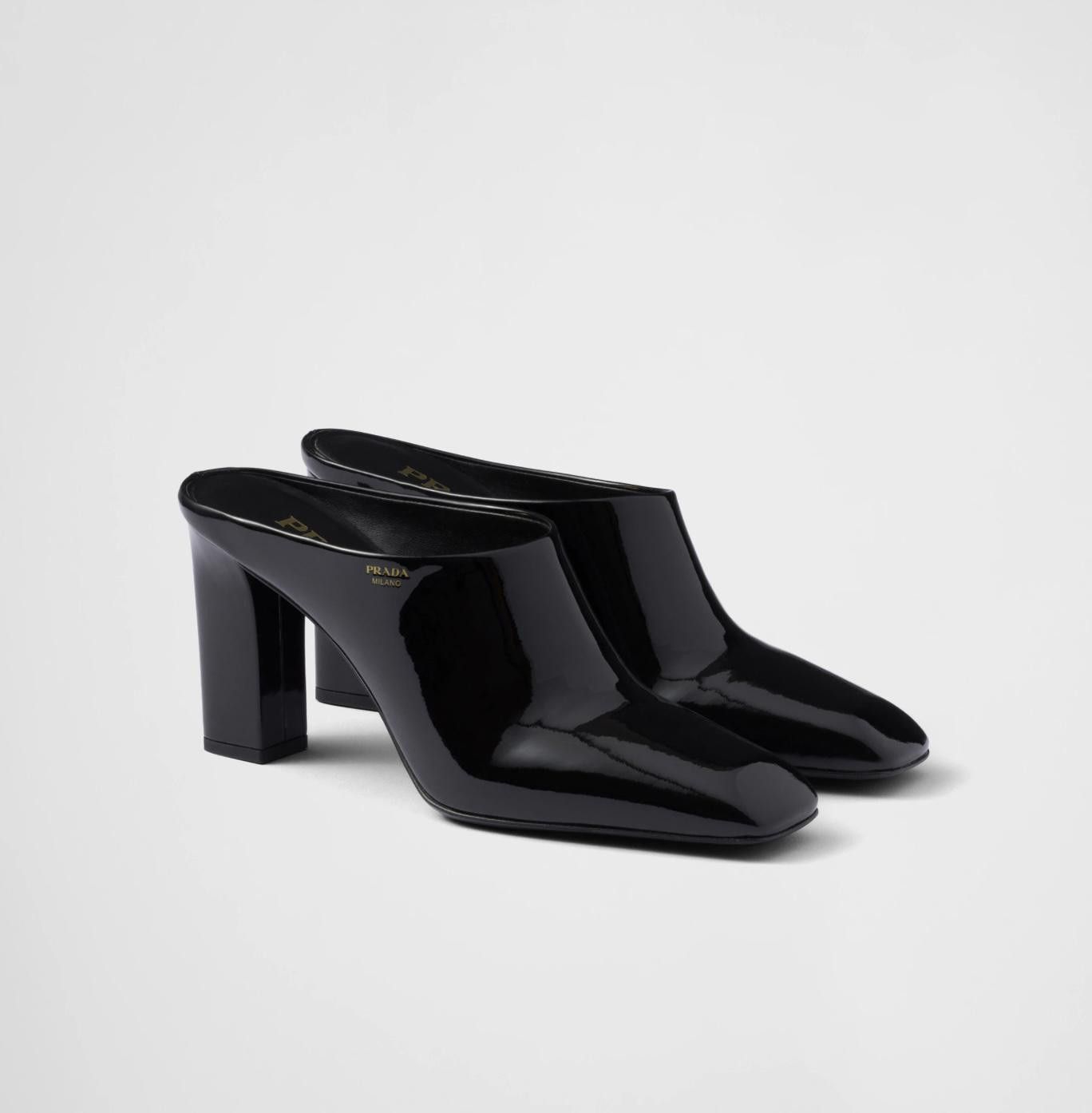 Prada PRADA LEATHER MULES SIZE 36.5 Size ONE SIZE - 2 Thumbnail