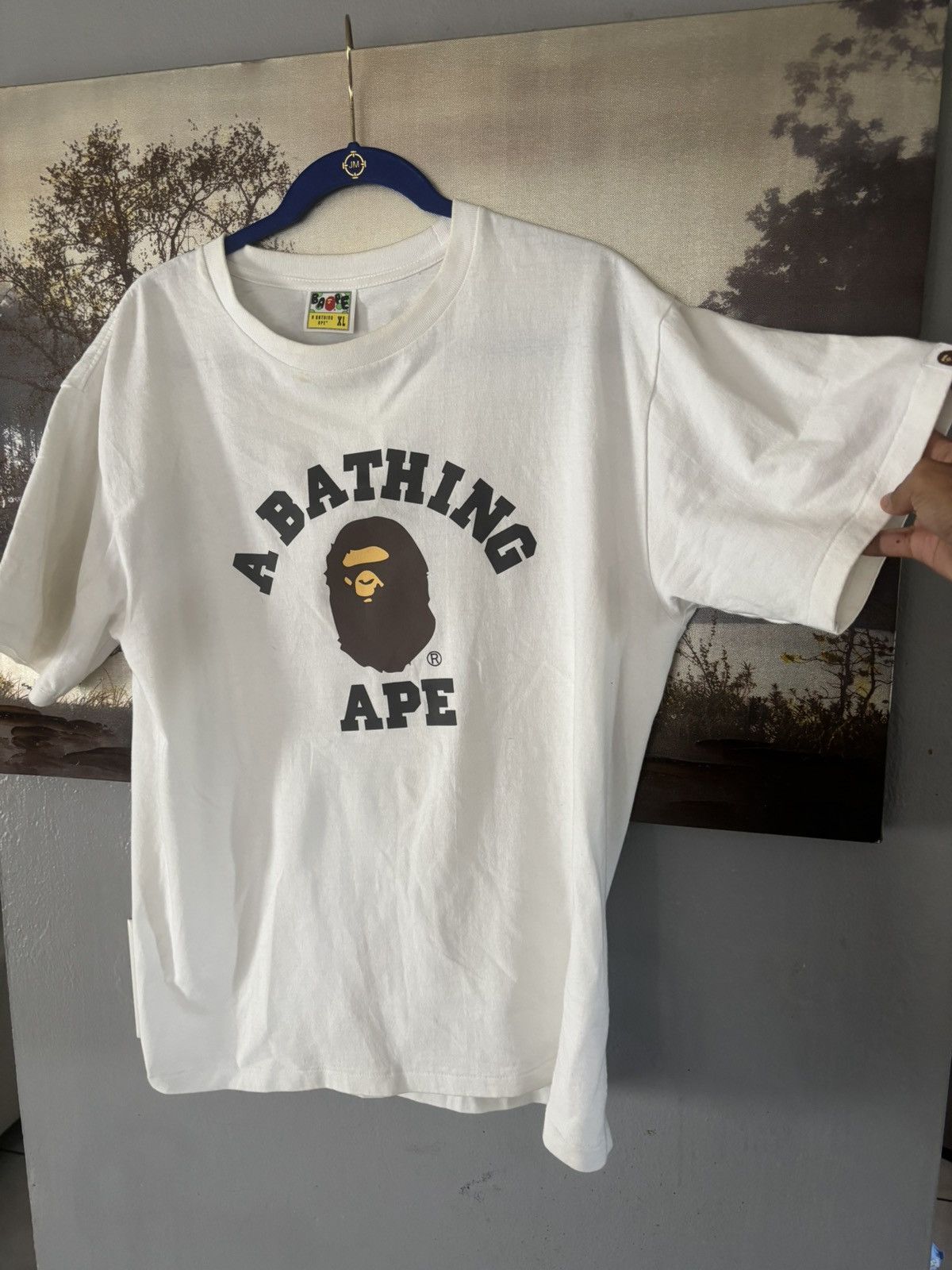 Bape White a bathing ape tee Size US XL / EU 56 / 4 - 2 Thumbnail