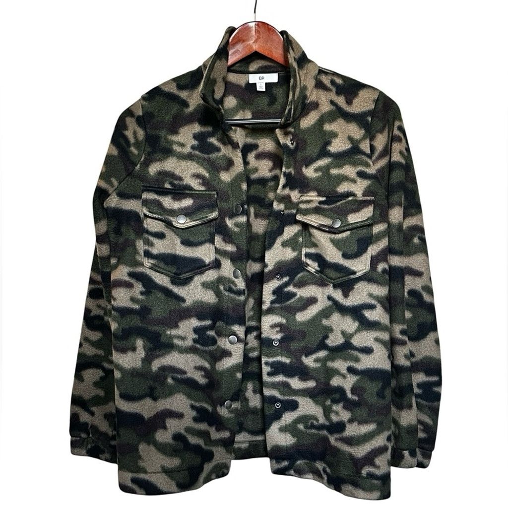 BP. BP Camo Utility Jacket Green Brown Women Size Small. Size XS / US 0-2 / IT 36-38 - 13 Thumbnail
