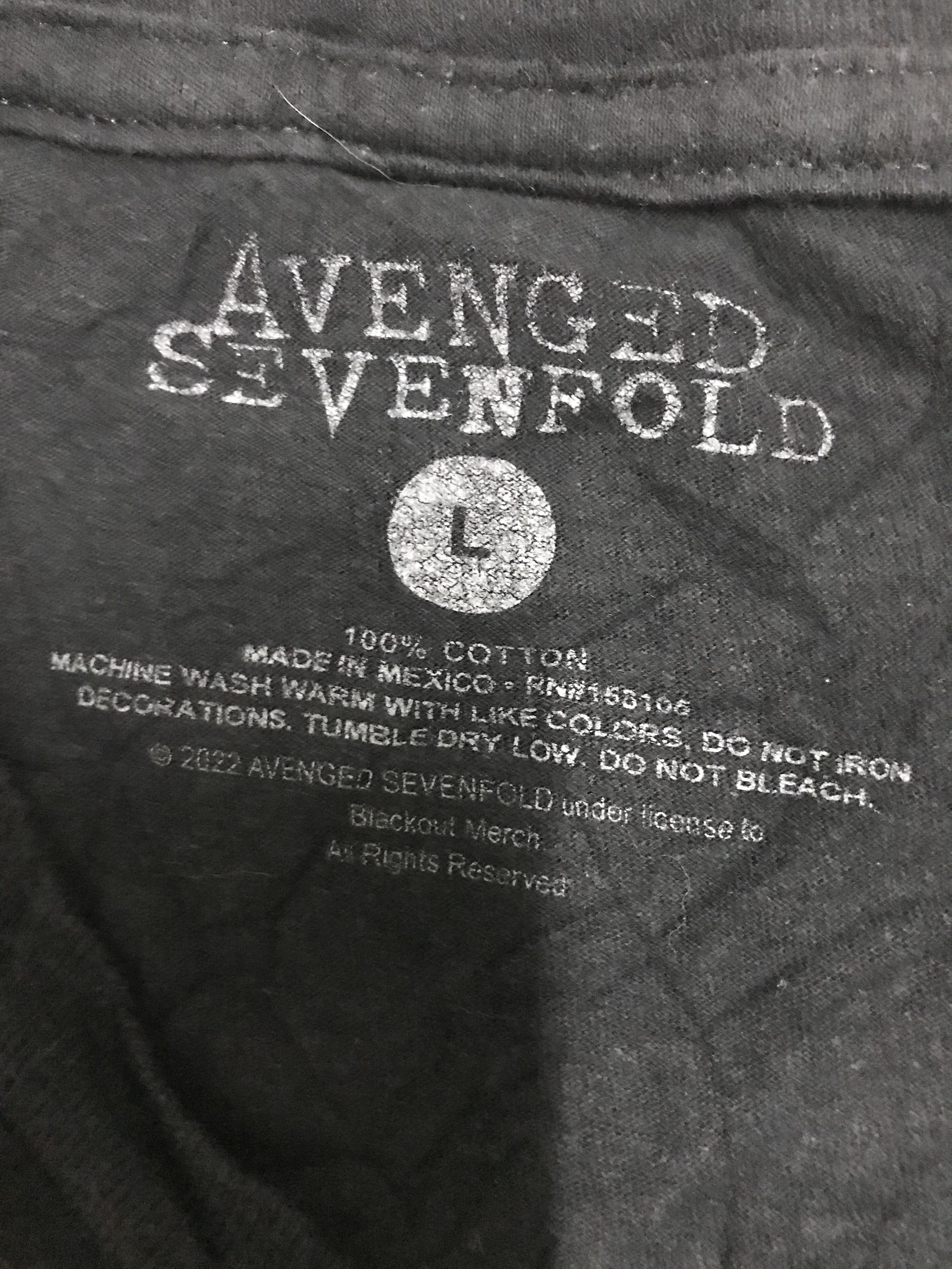 Band Tees Avenged Sevenfold Band Tees Size US L / EU 52-54 / 3 - 5 Thumbnail