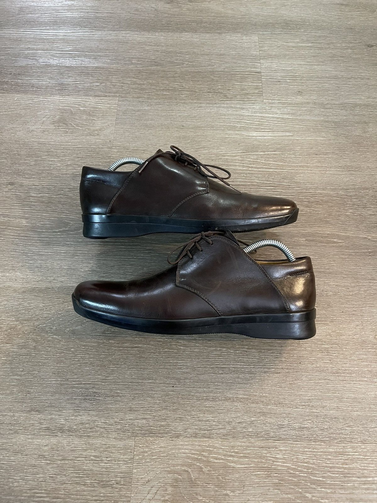 Ermenegildo Zegna Ermenegildo Zegna Vintage Brown Dress Shoes Size US 7.5 / EU 40-41 - 6 Thumbnail