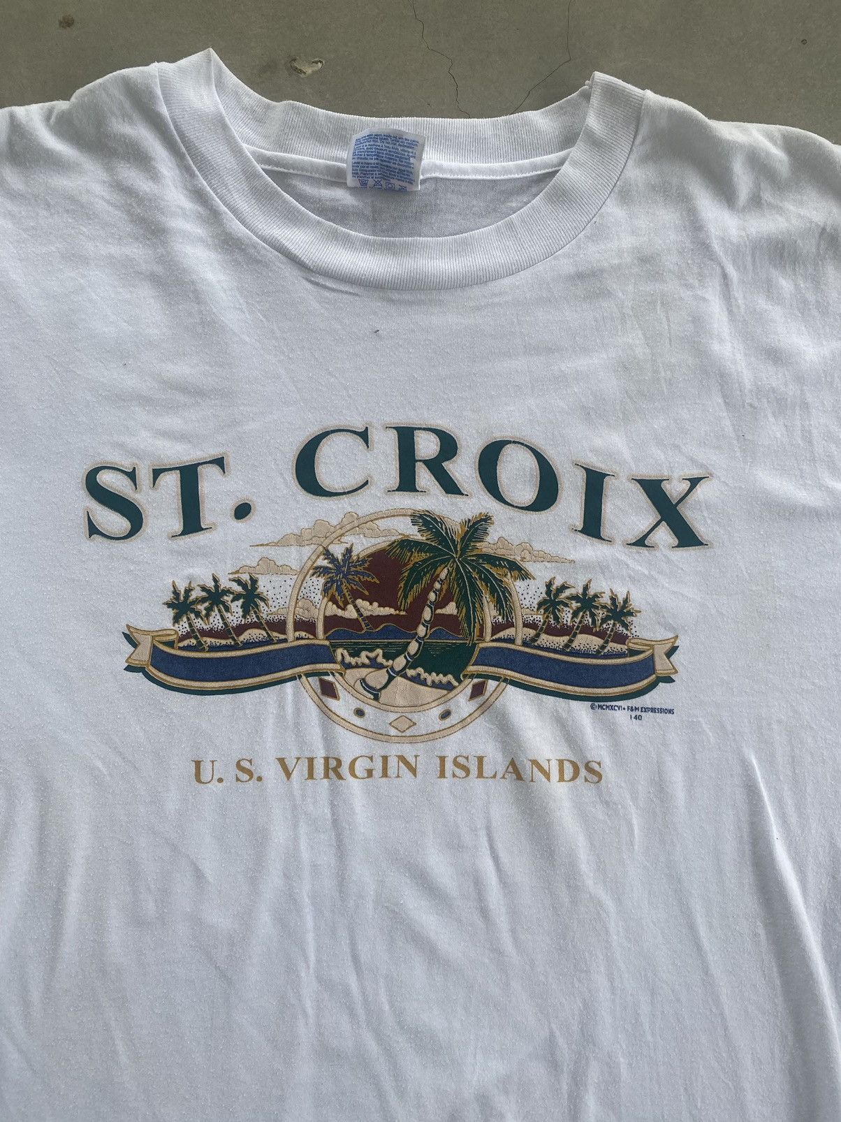 Hanes × Vintage VINTAGE HANES ST.CROIX SINGLE STICH TEE Size US XL / EU 56 / 4 - 2 Thumbnail
