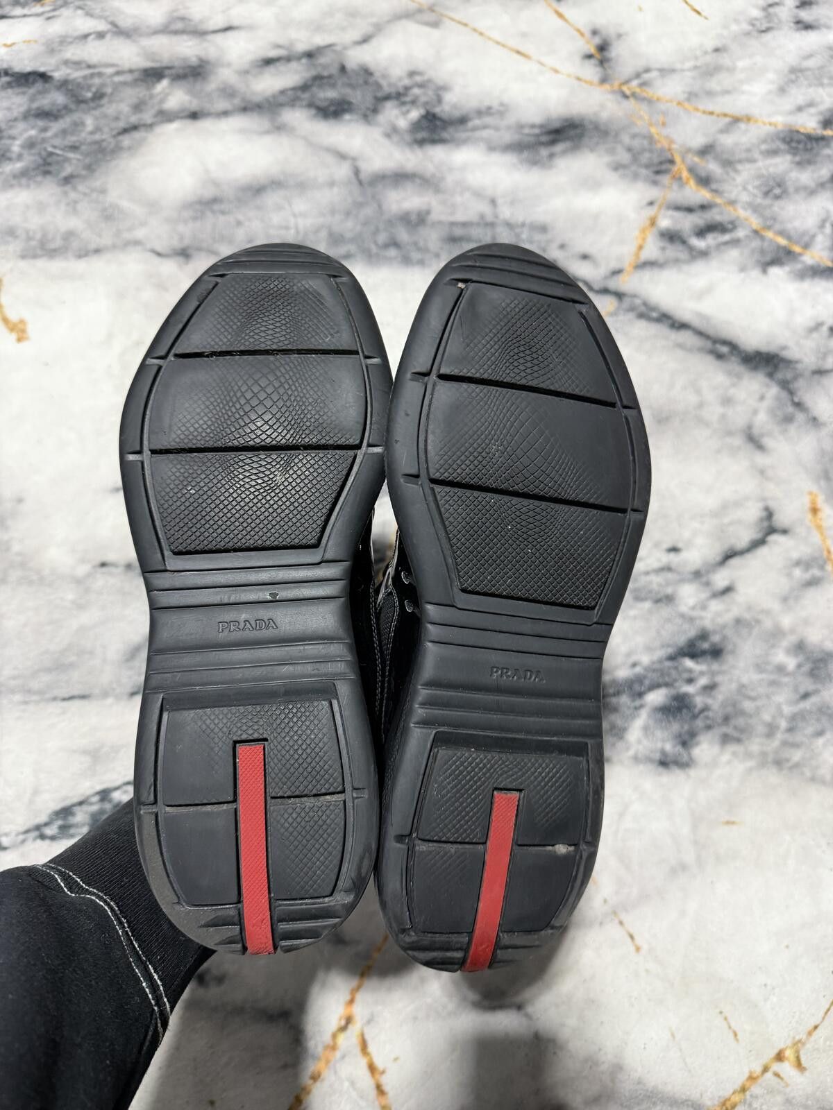 Prada Prada Americas Cup Black Red Heel - Sz10.5US Size US 10.5 / EU 43-44 - 6 Thumbnail