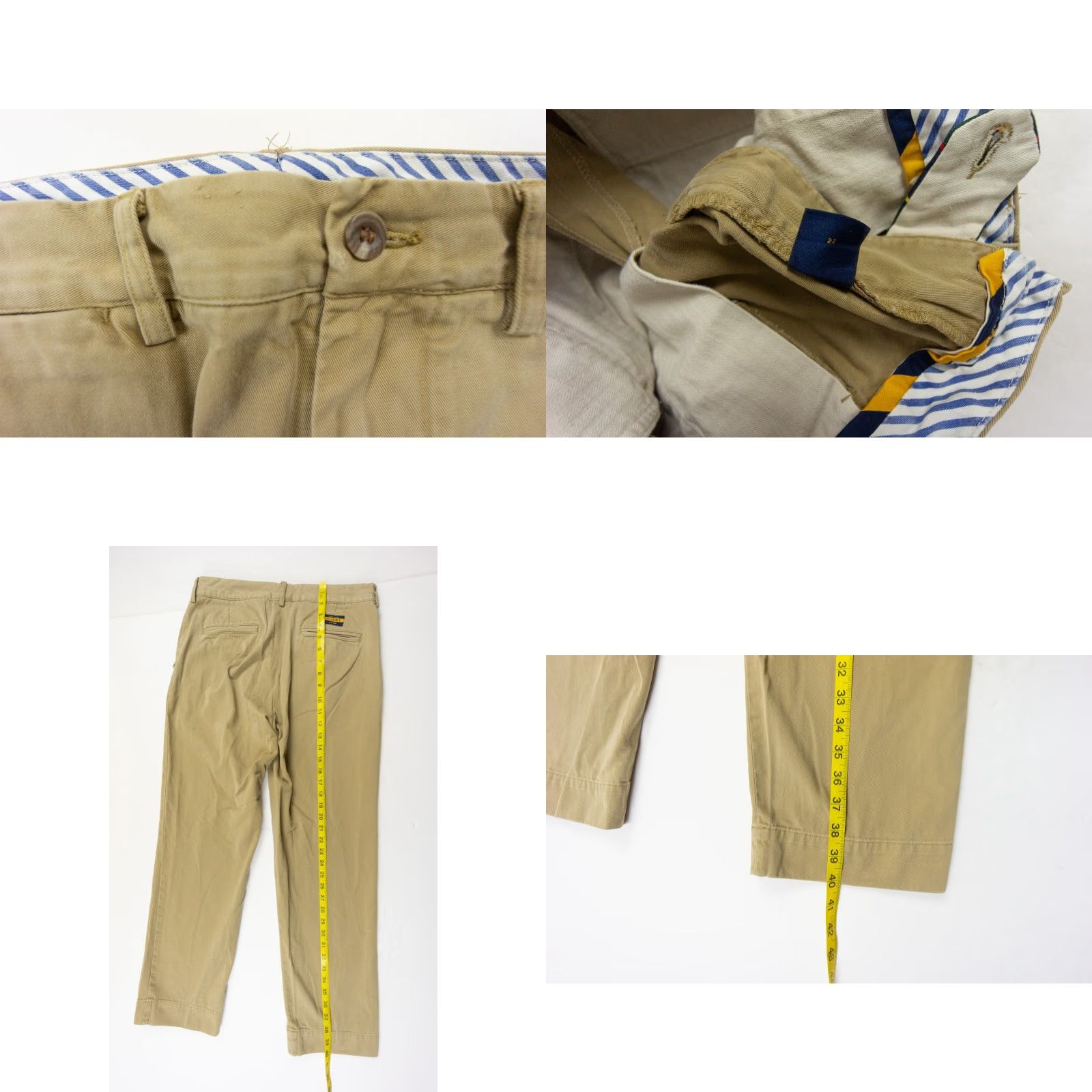 Ralph Lauren Vintage Ralph Lauren Rugby Pants Men 27 Khaki Straight Leg Casual Preppy Brown Cotton Size US 27 - 8 Thumbnail