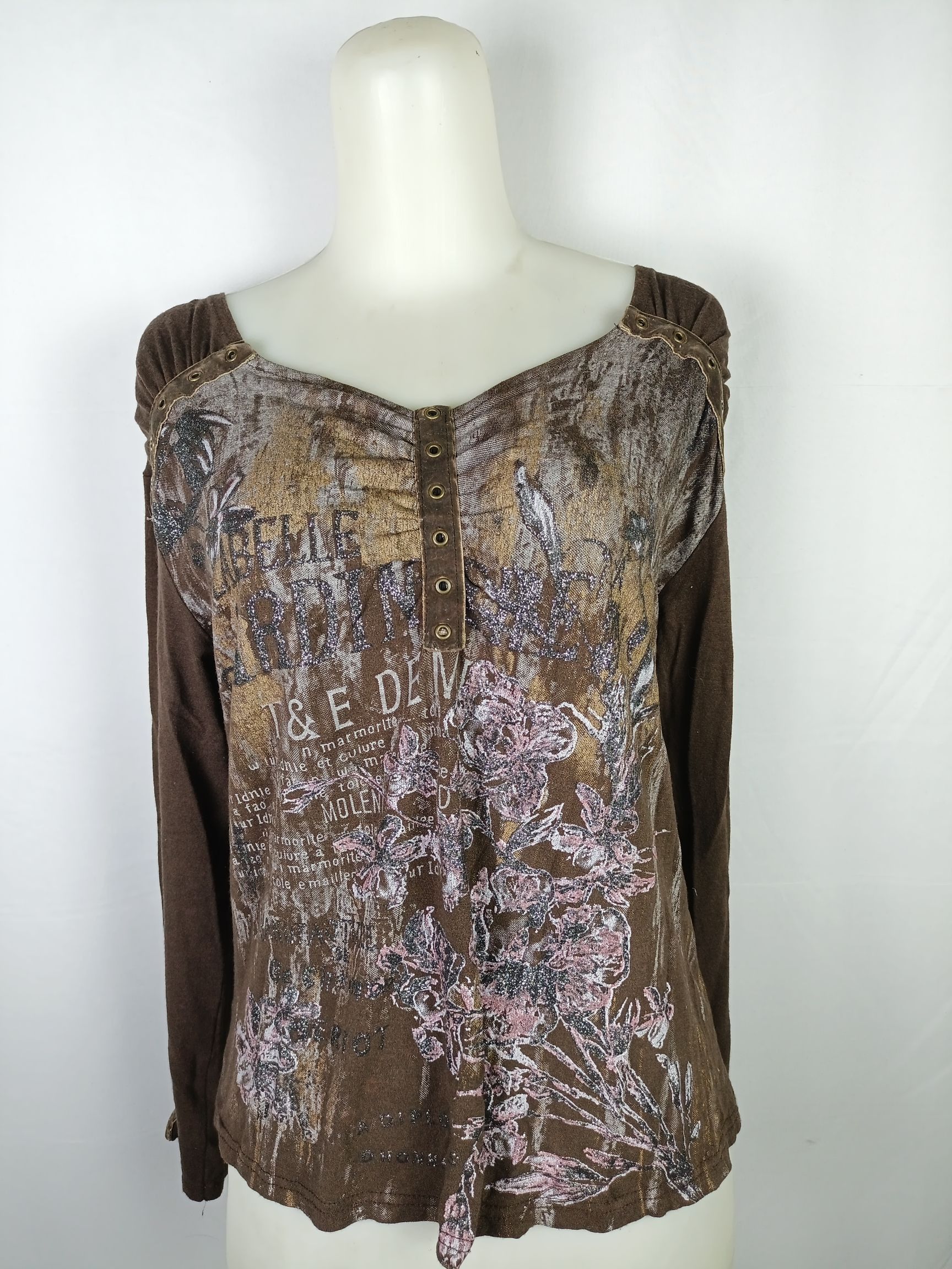 Japanese Brand Japanes Women's Studded Long Sleeve TShirt If6was9 LGB style Size XL / US 12-14 / IT 48-50 - 5 Thumbnail
