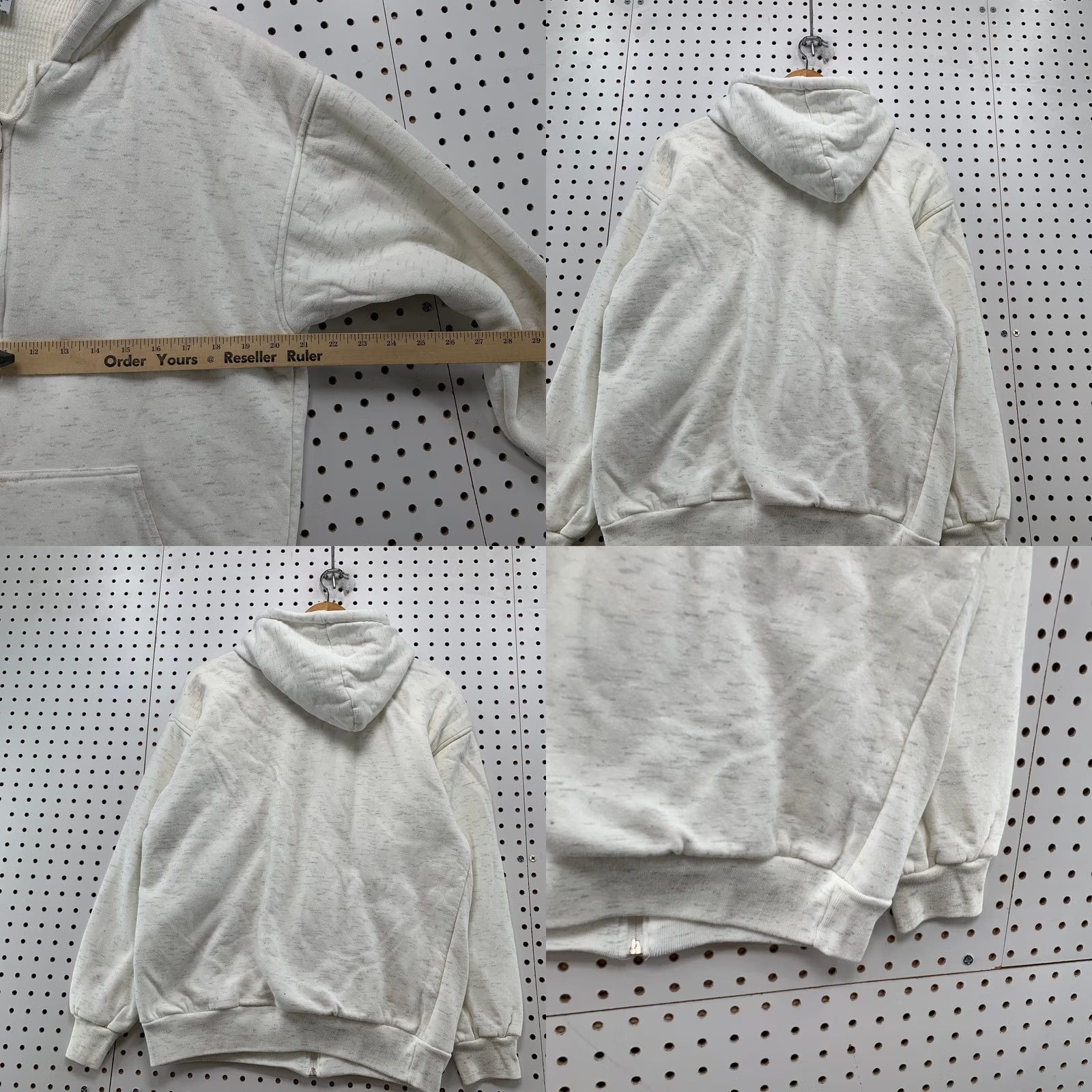 McGregor MacGregor Hoodie Mens Medium White Thermal Lined Heavyweight Vintage Sweatshirt Size US M / EU 48-50 / 2 - 9 Thumbnail