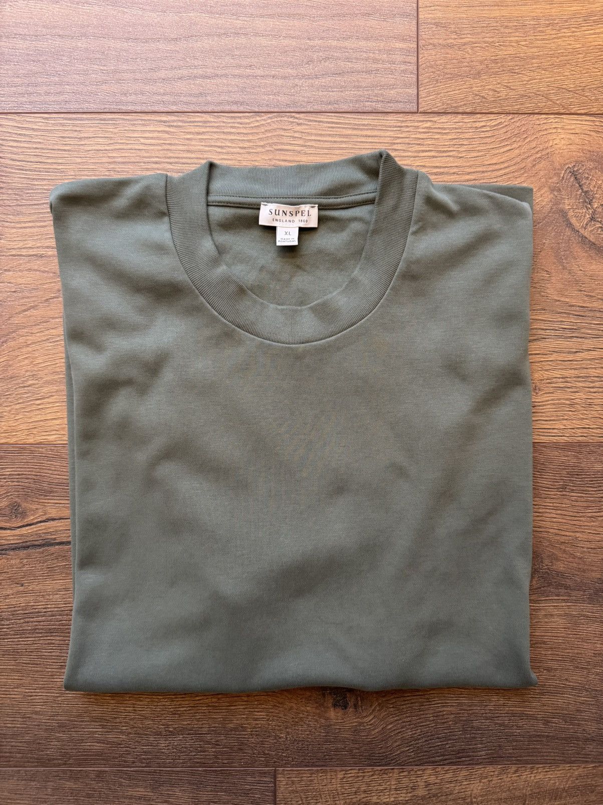Sunspel Sunspel Heavyweight Green T-Shirt - XL Size US XL / EU 56 / 4 - 1 Thumbnail
